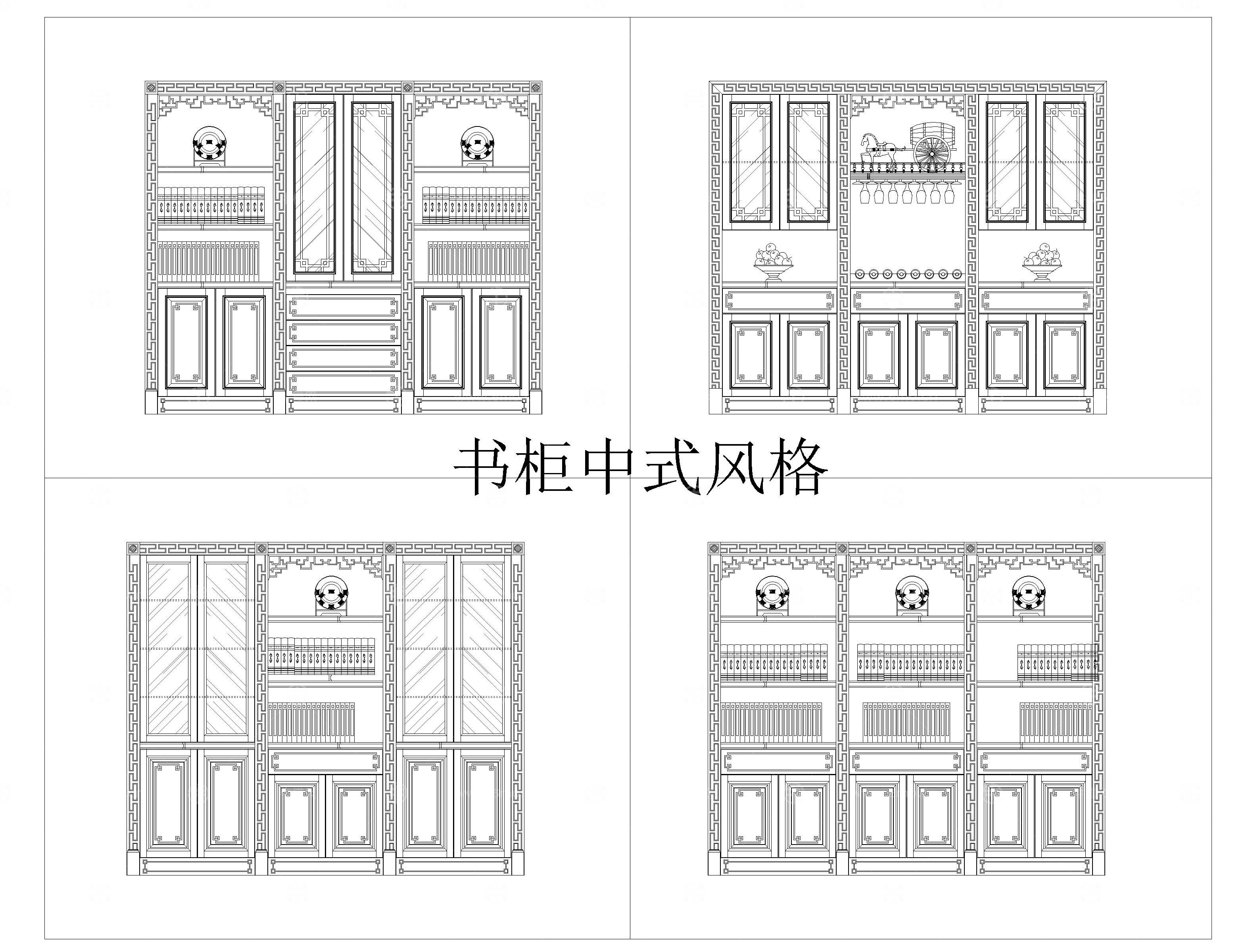柜子外观CAD模块