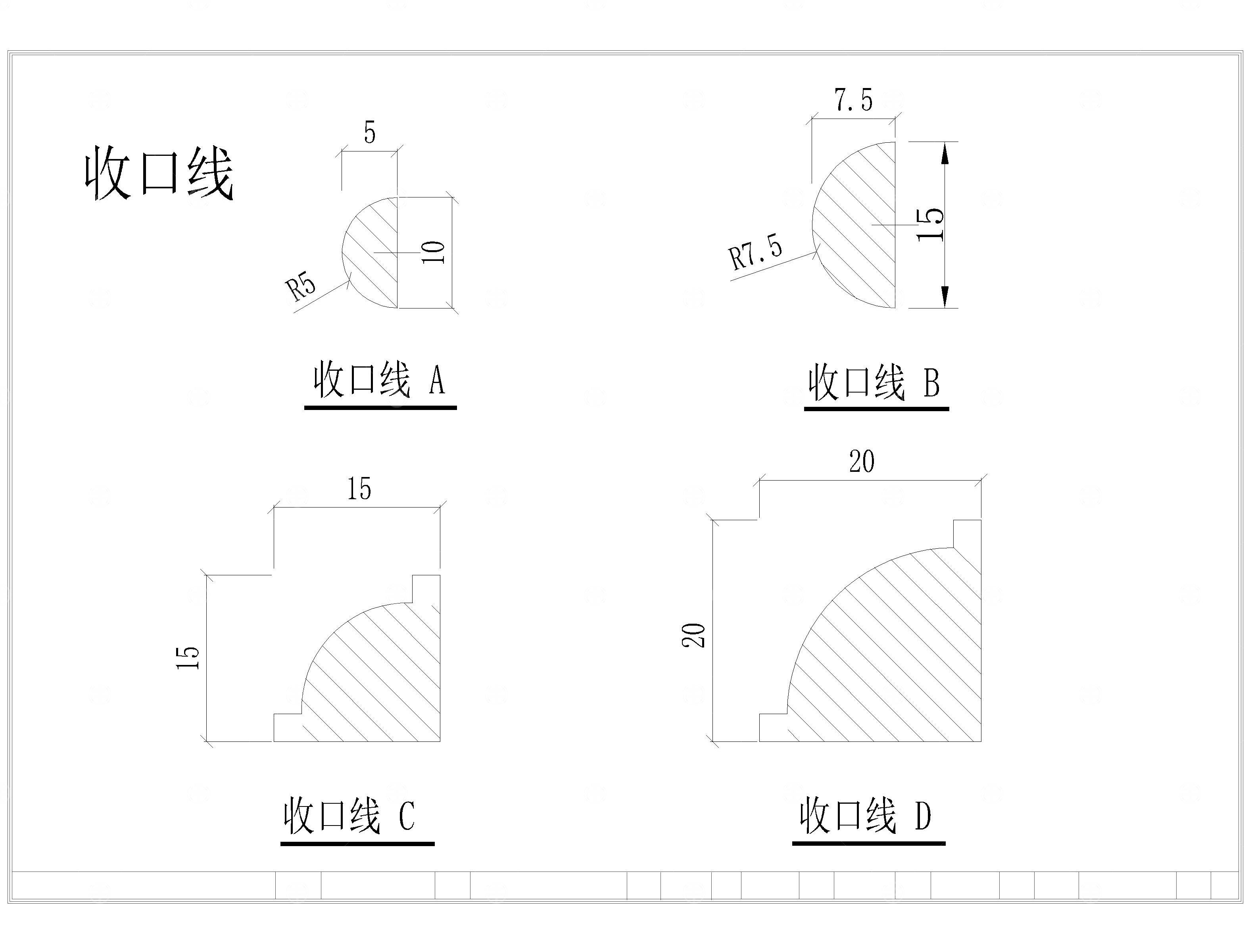 木线条CAD模块