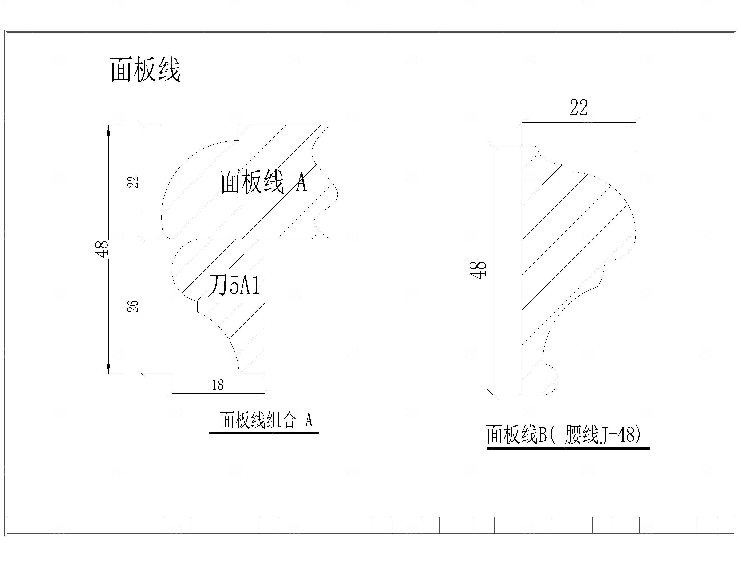 木线条CAD模块