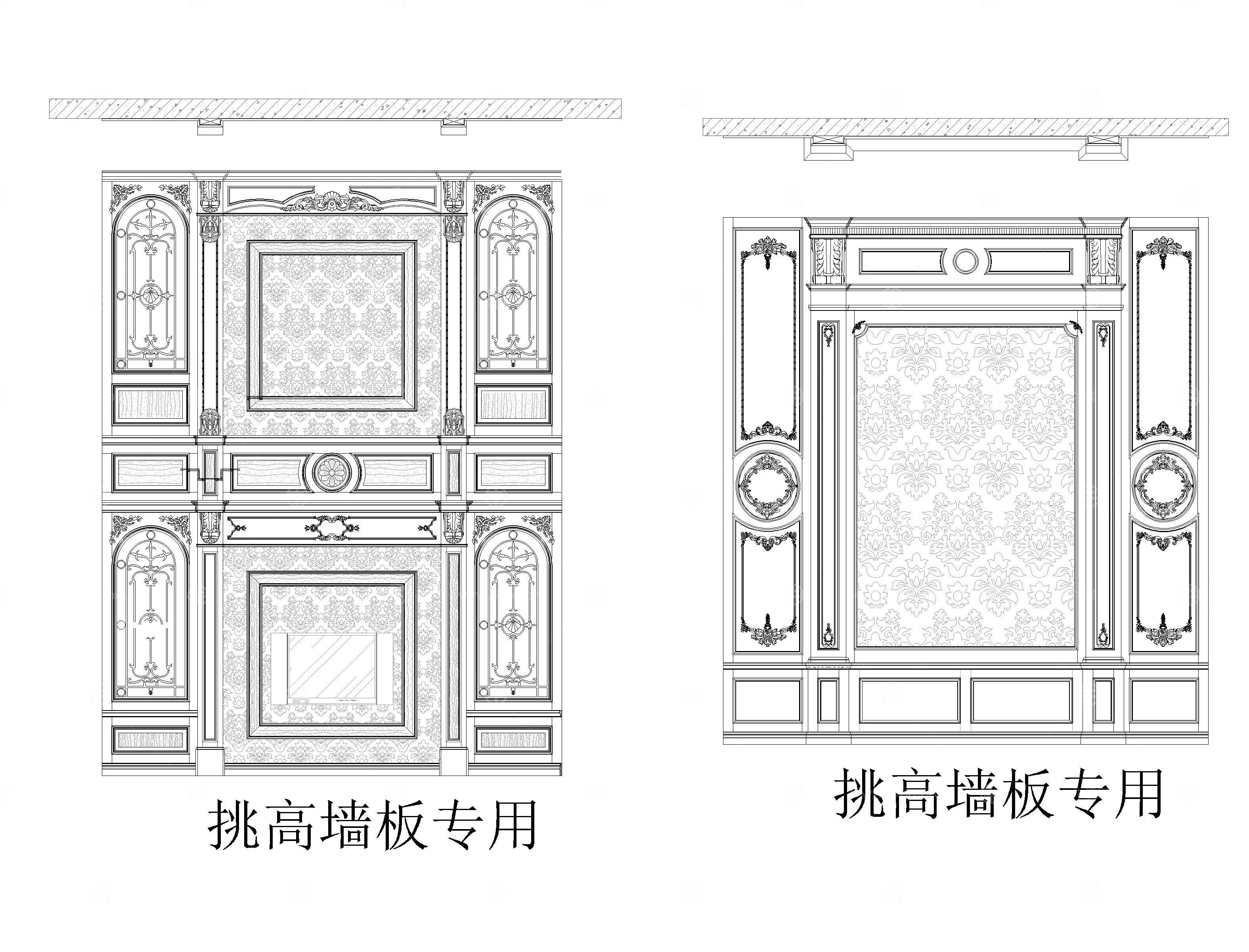 常用墙板CAD图库