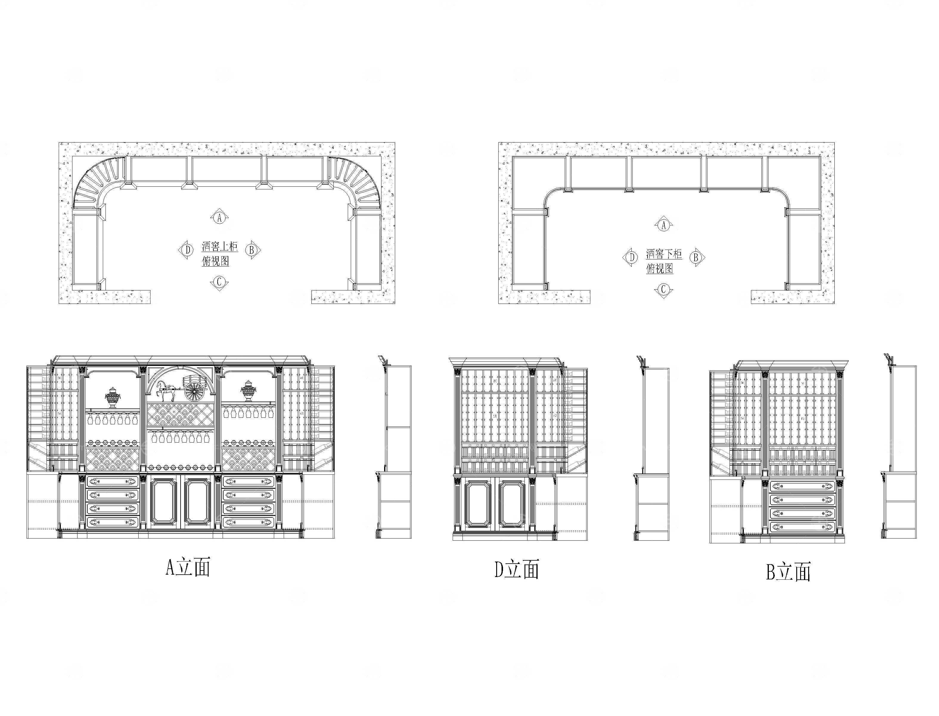 柜子外观CAD模块