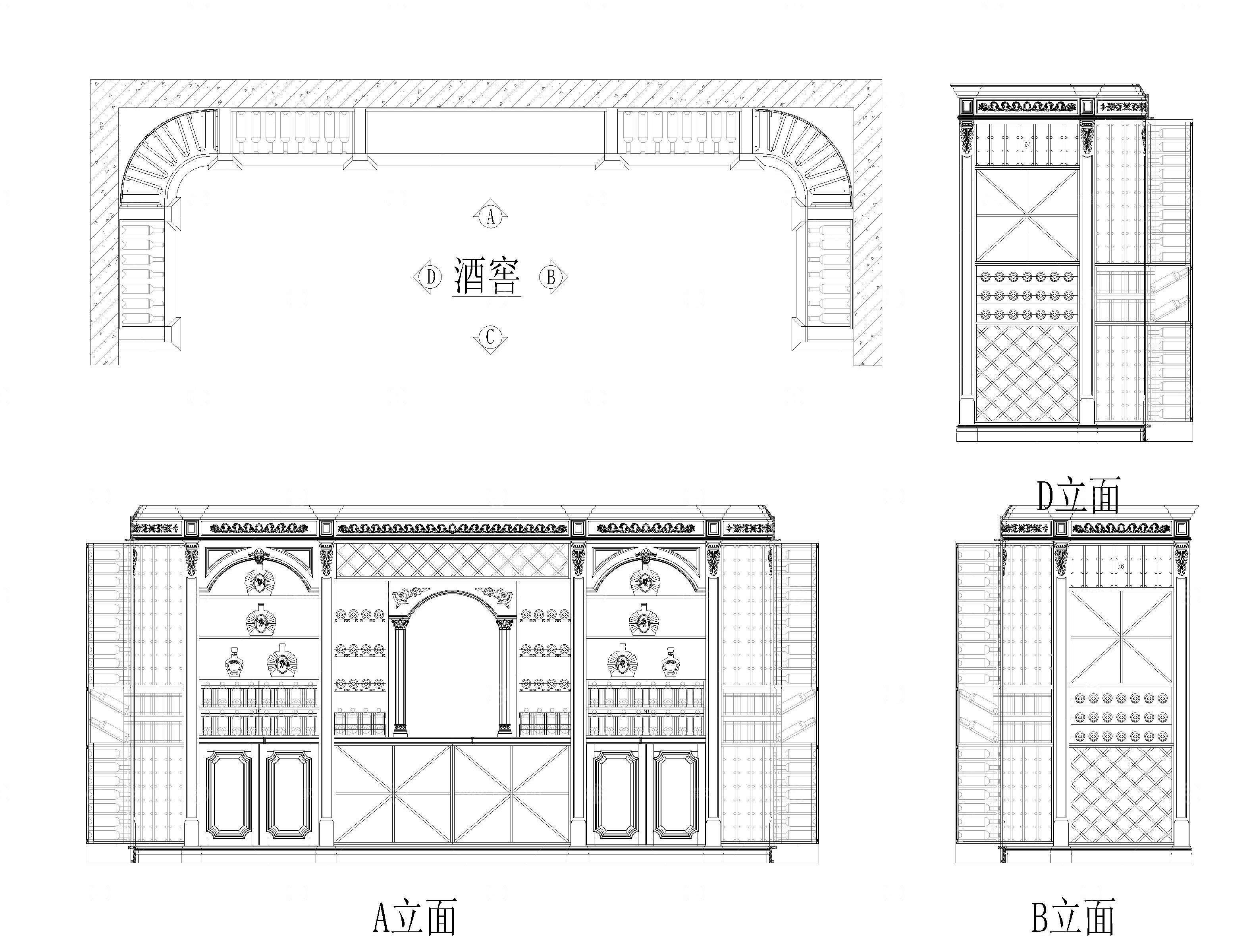 柜子外观CAD模块