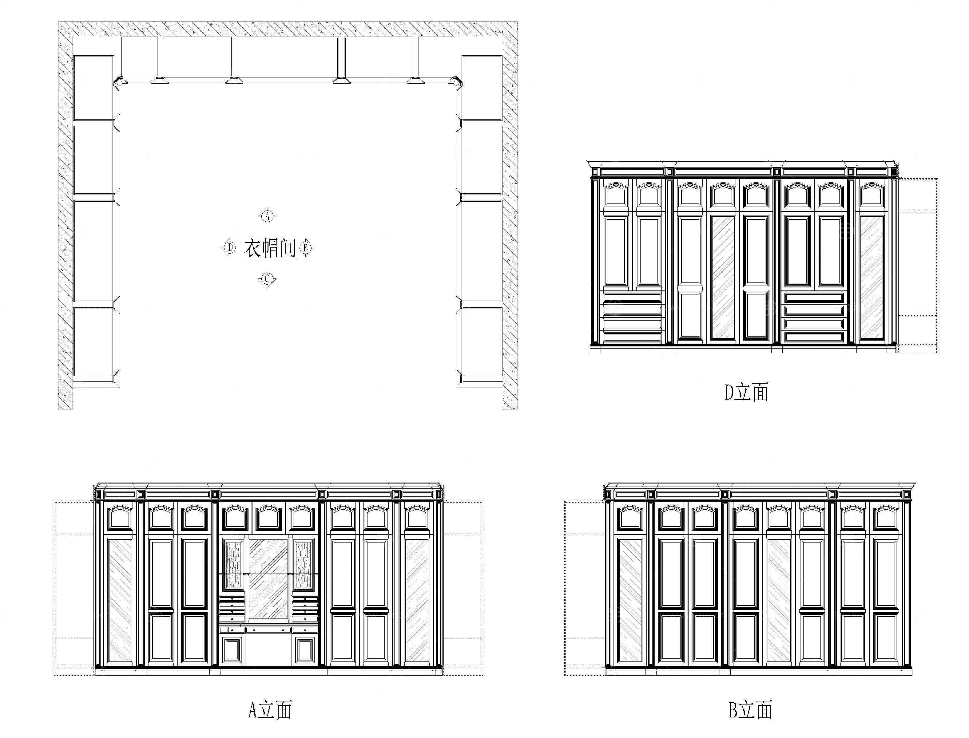 柜子外观CAD模块