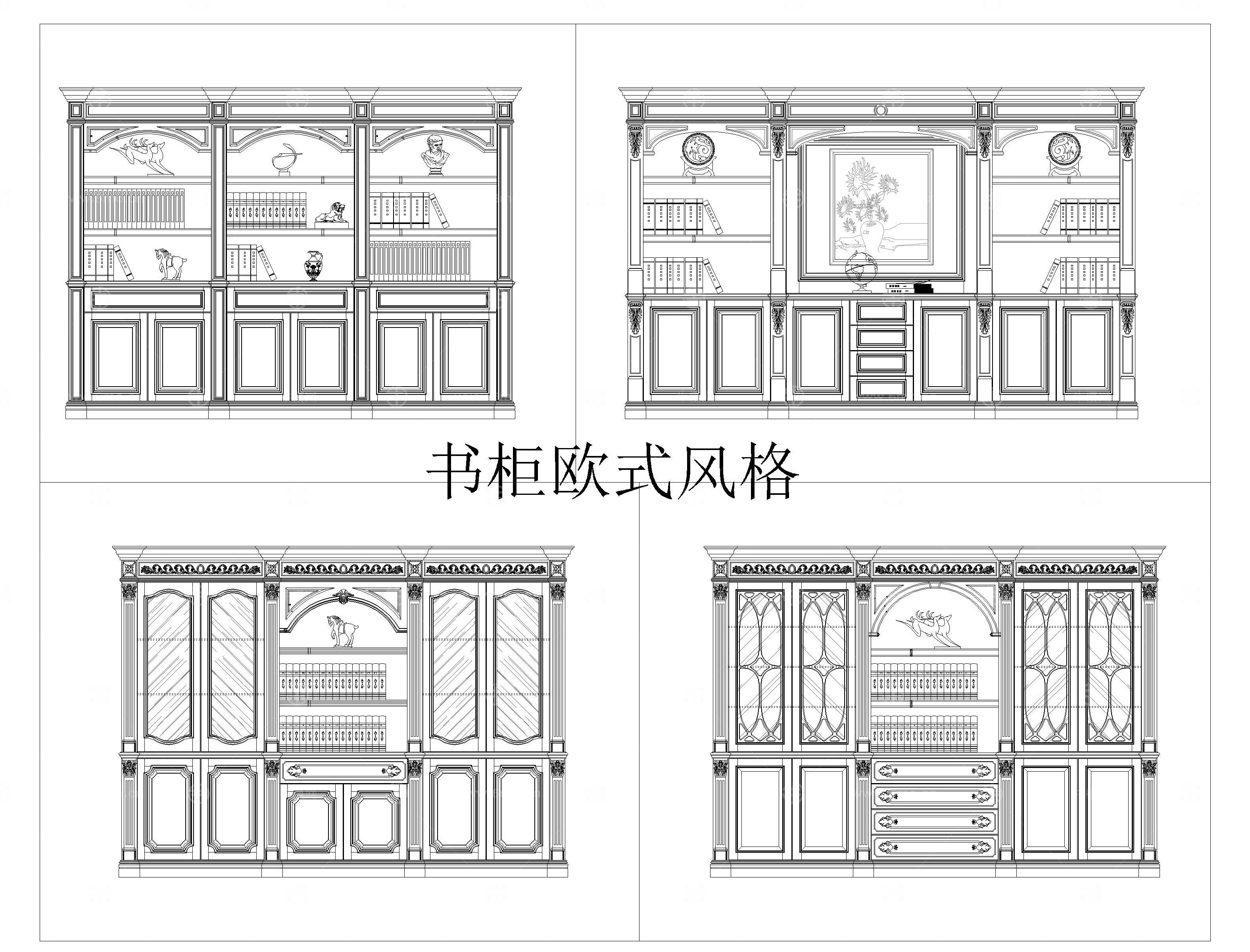 柜子外观CAD模块