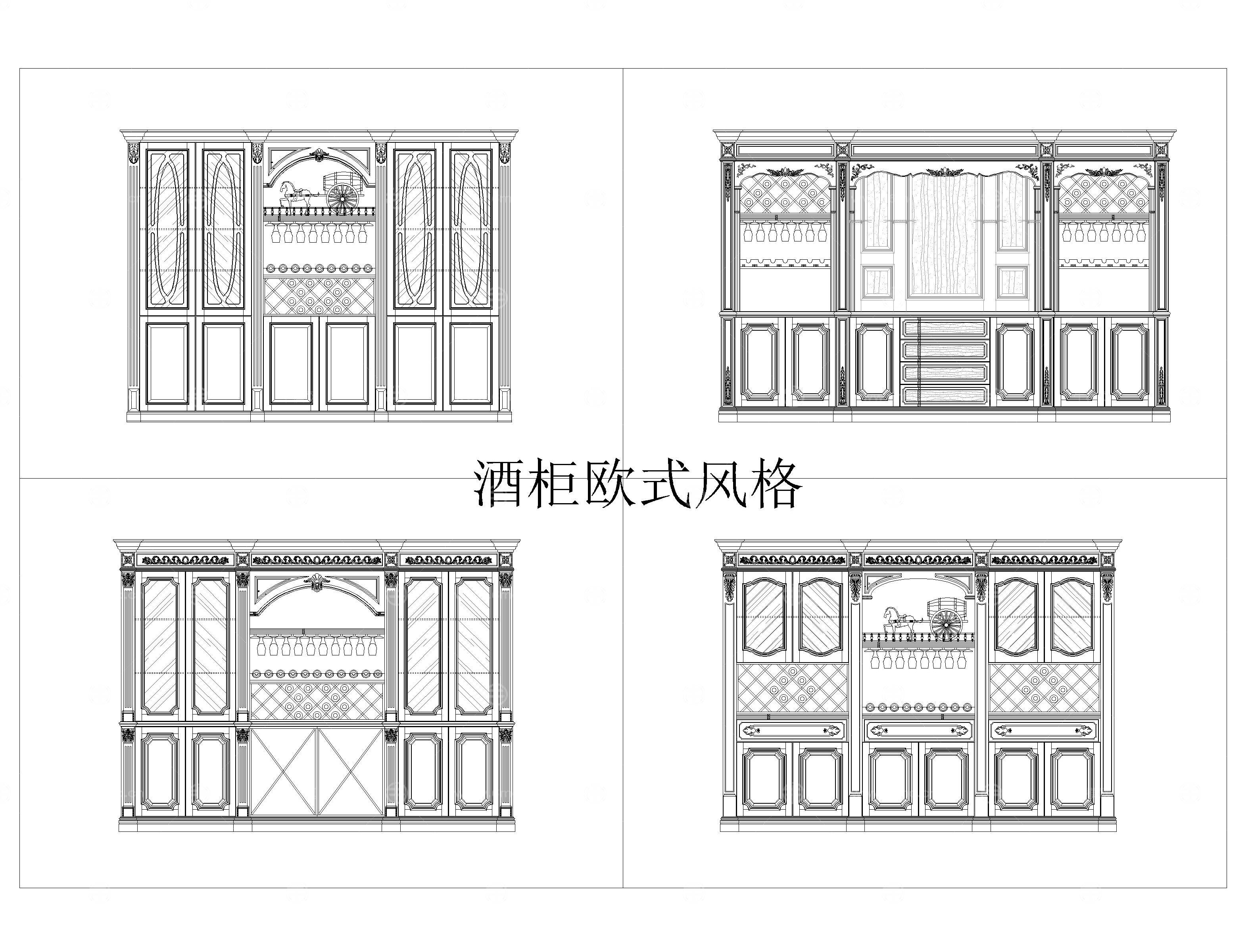 柜子外观CAD模块
