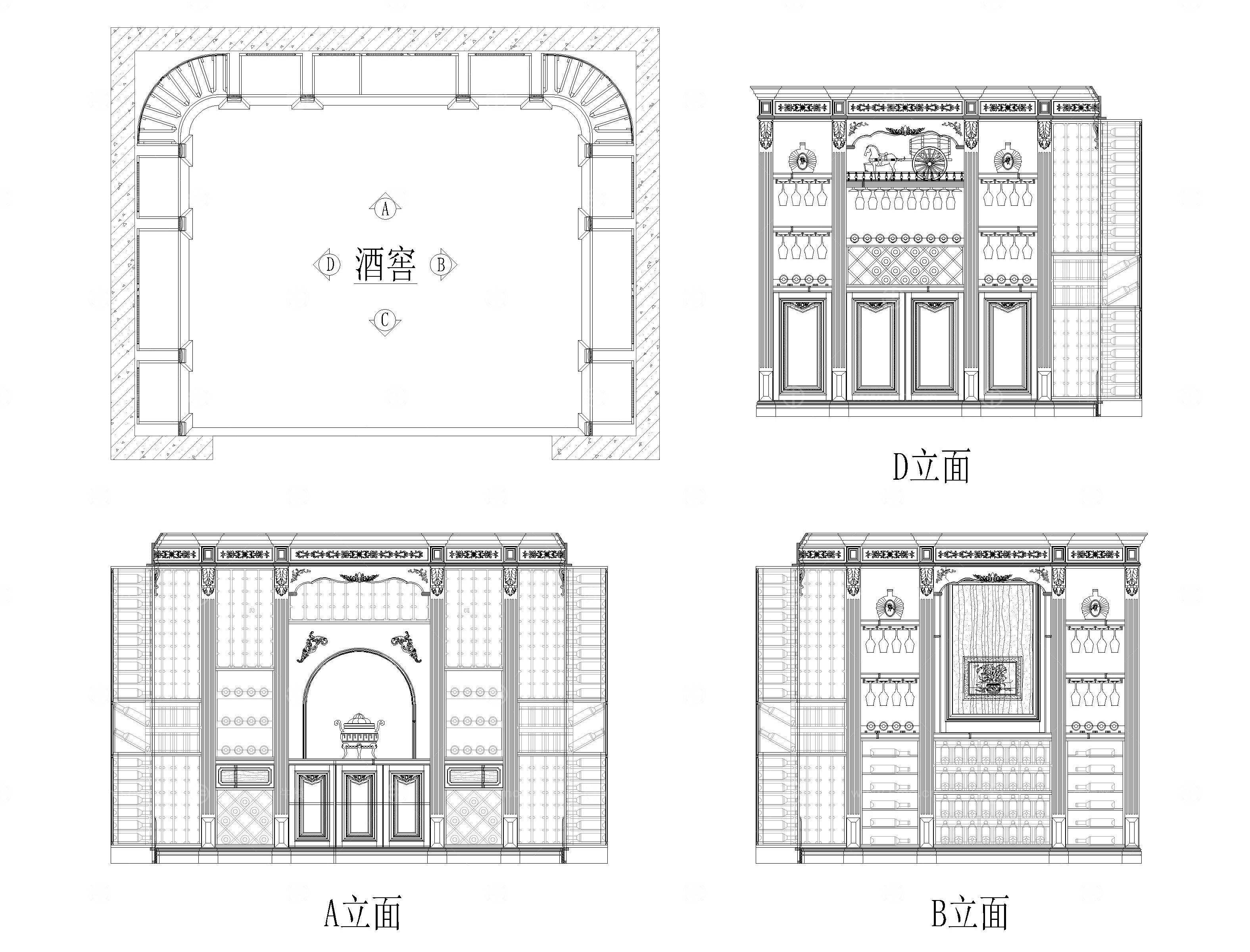 柜子外观CAD模块
