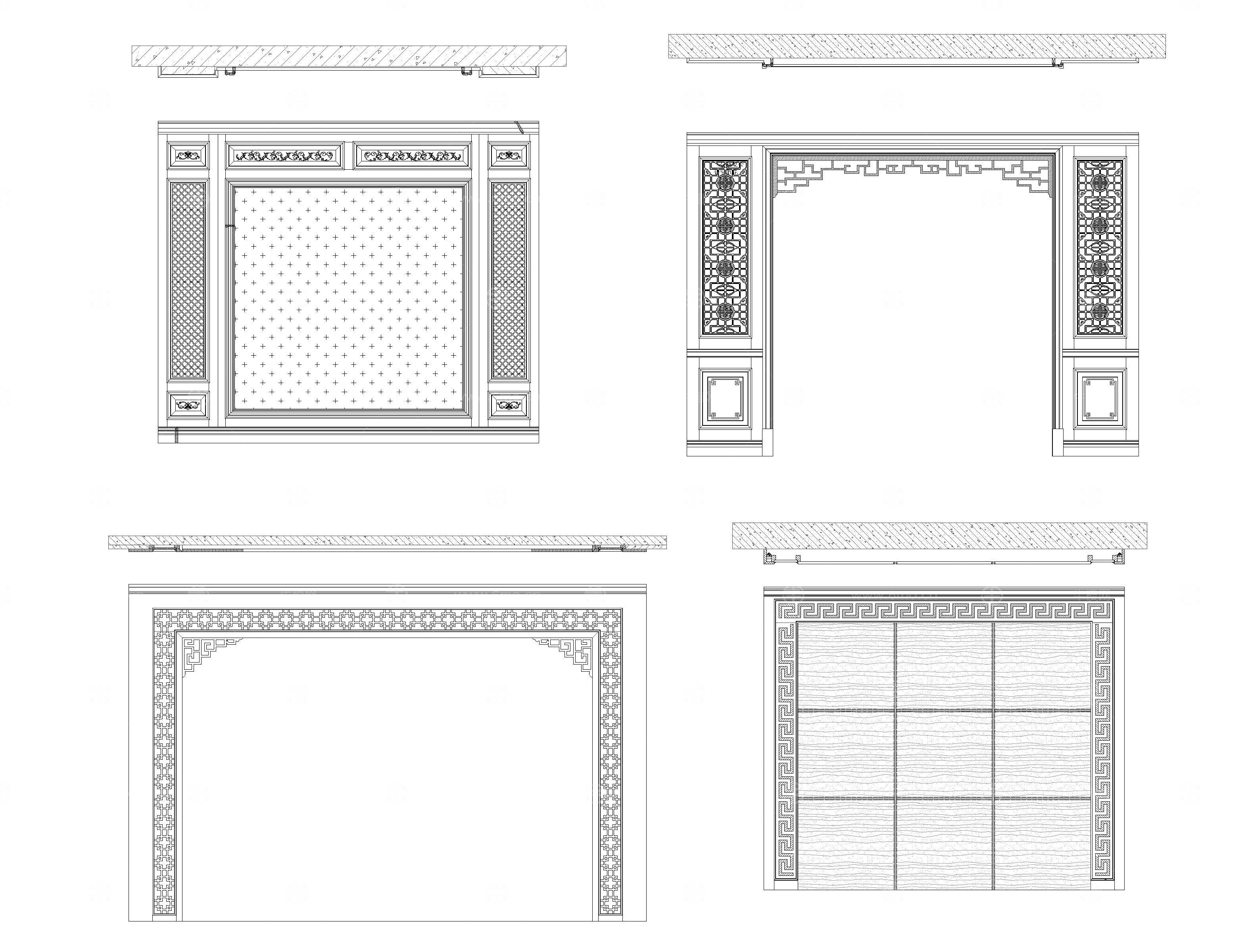 常用墙板CAD图库