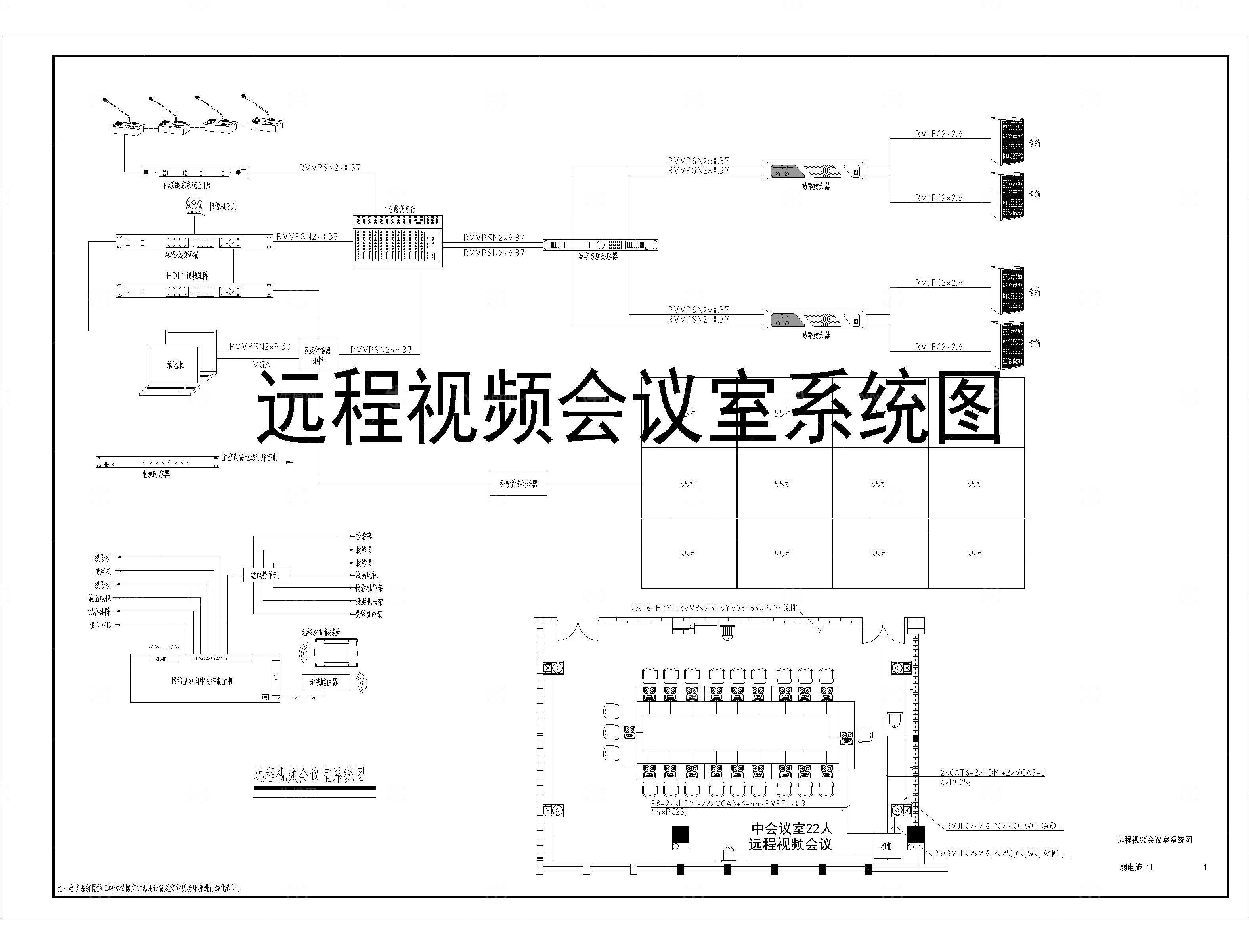 机房工程系统图常用弱电CAD