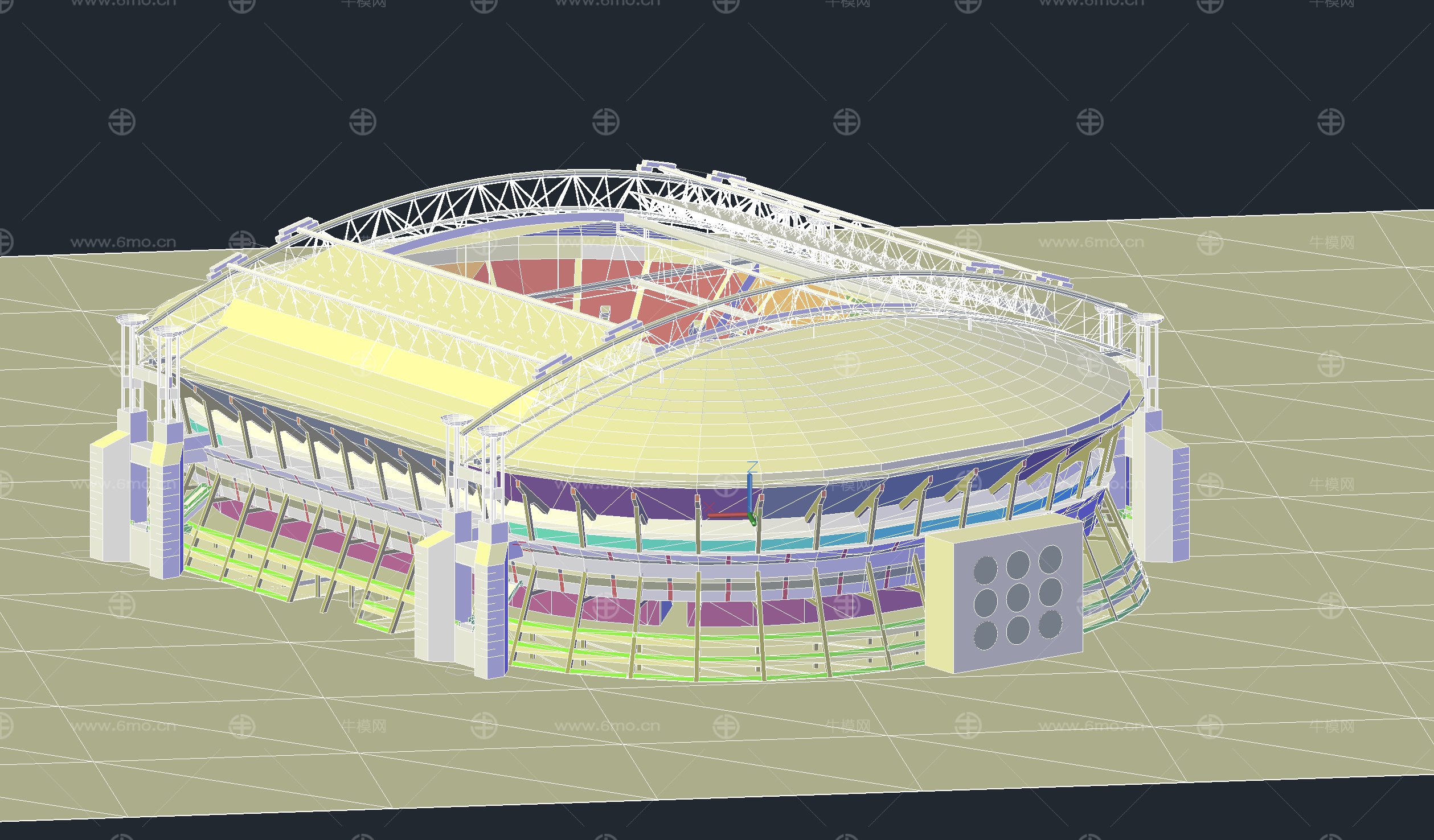 阿姆斯特丹竞技场体育场3D模型CAD