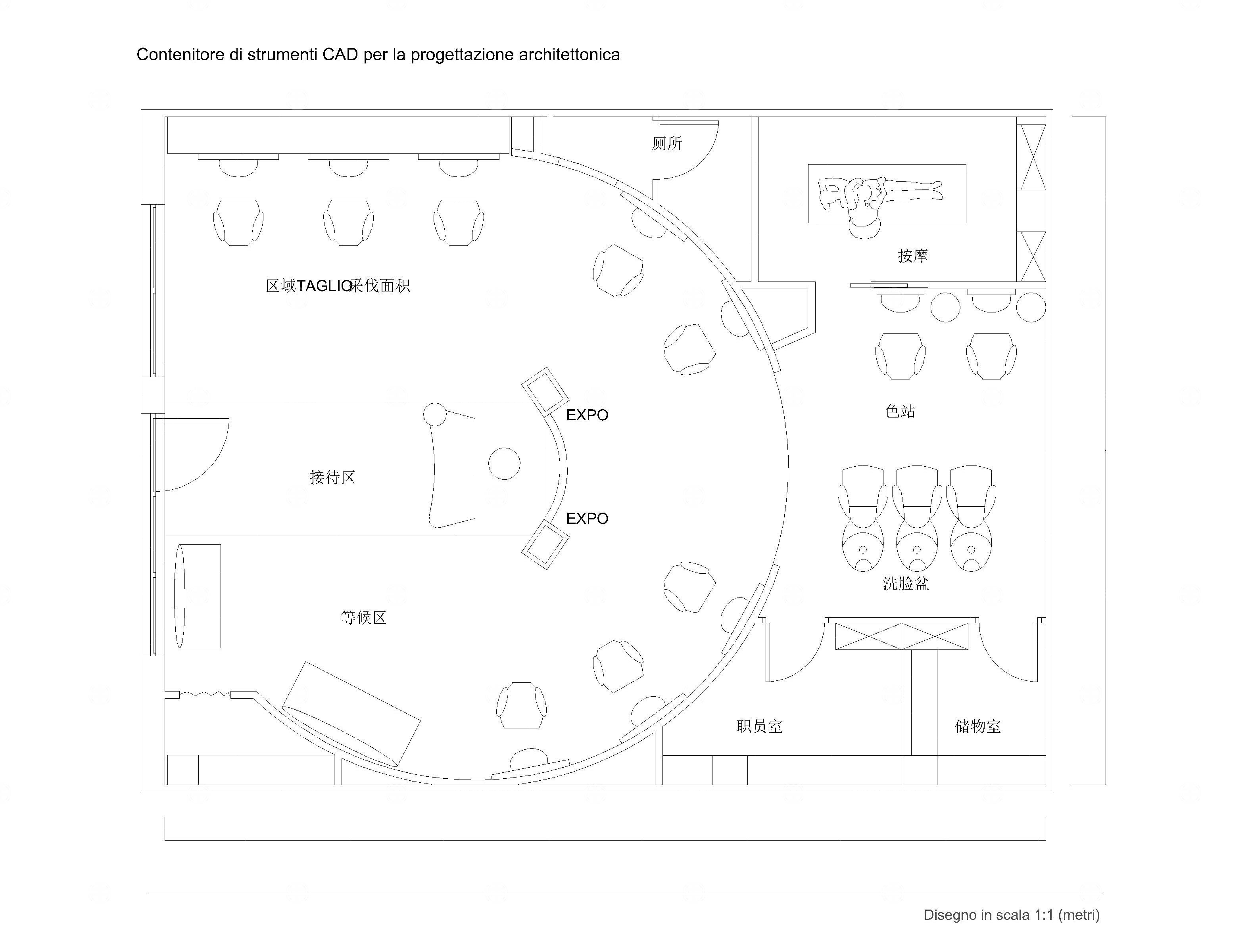 美容美发医疗模型图库CAD