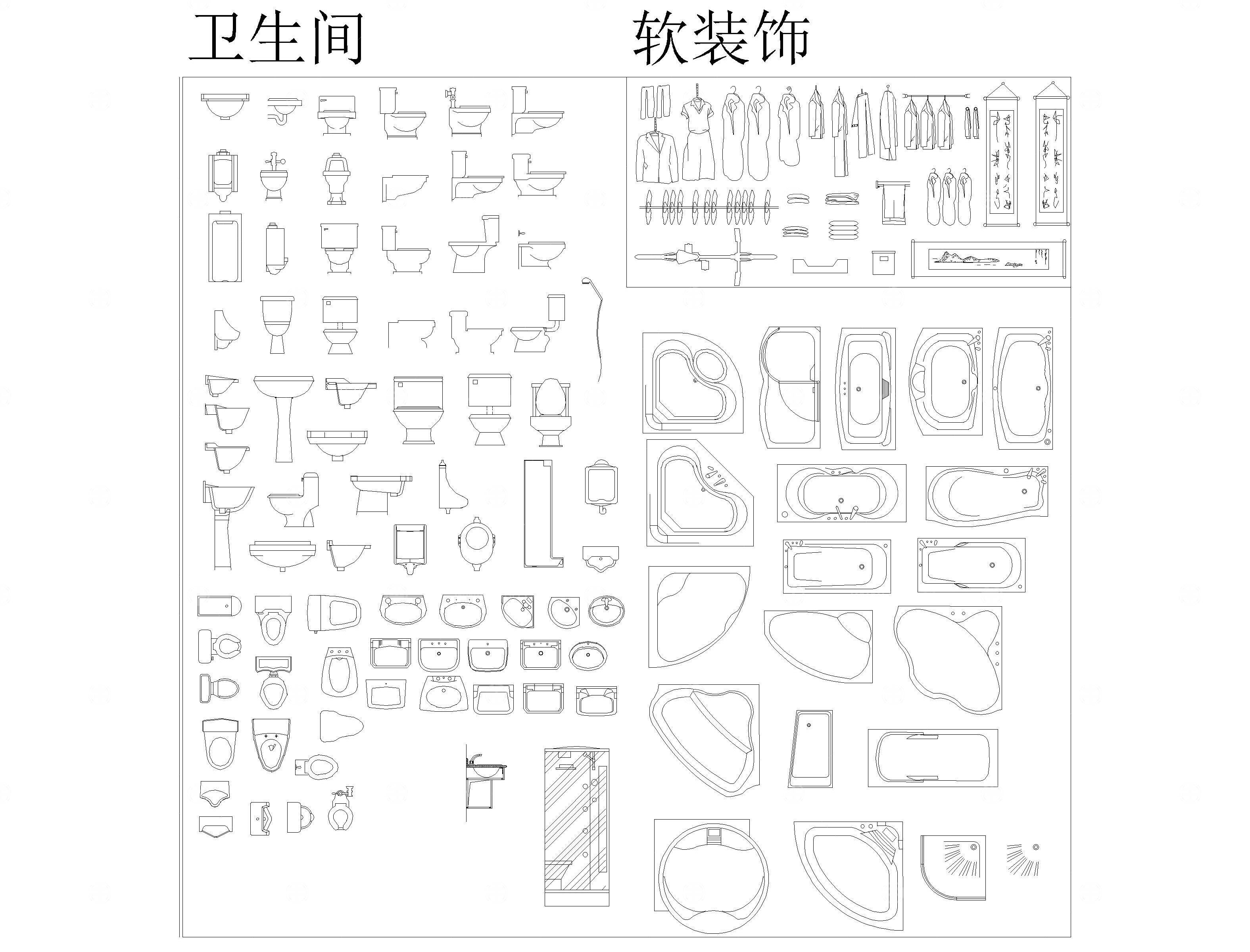 常用CAD平立面图库