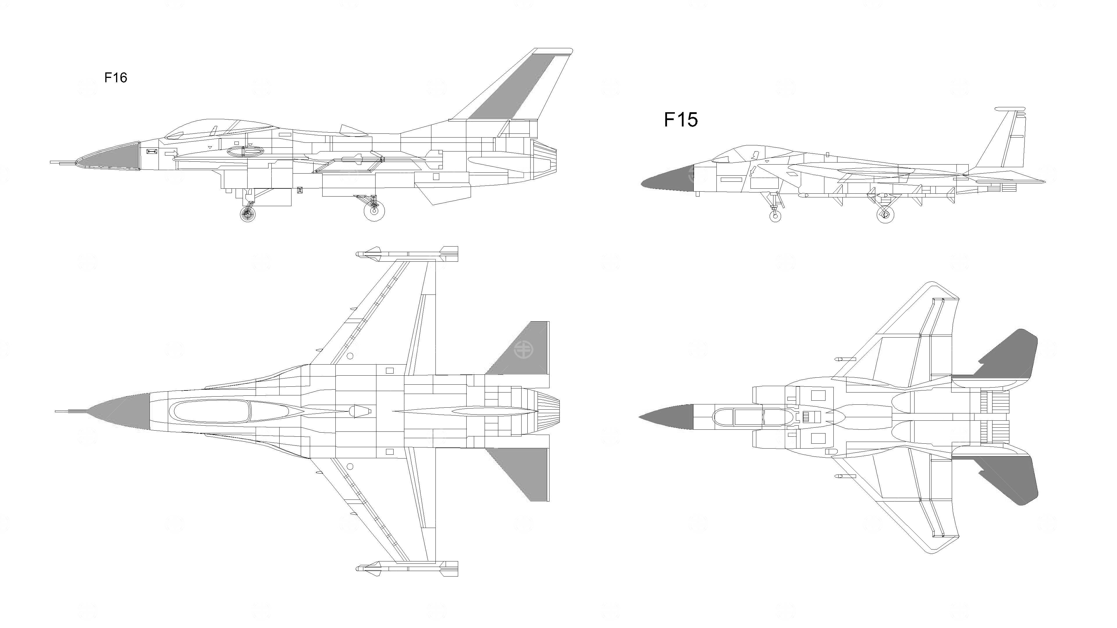 F15-F16战斗机