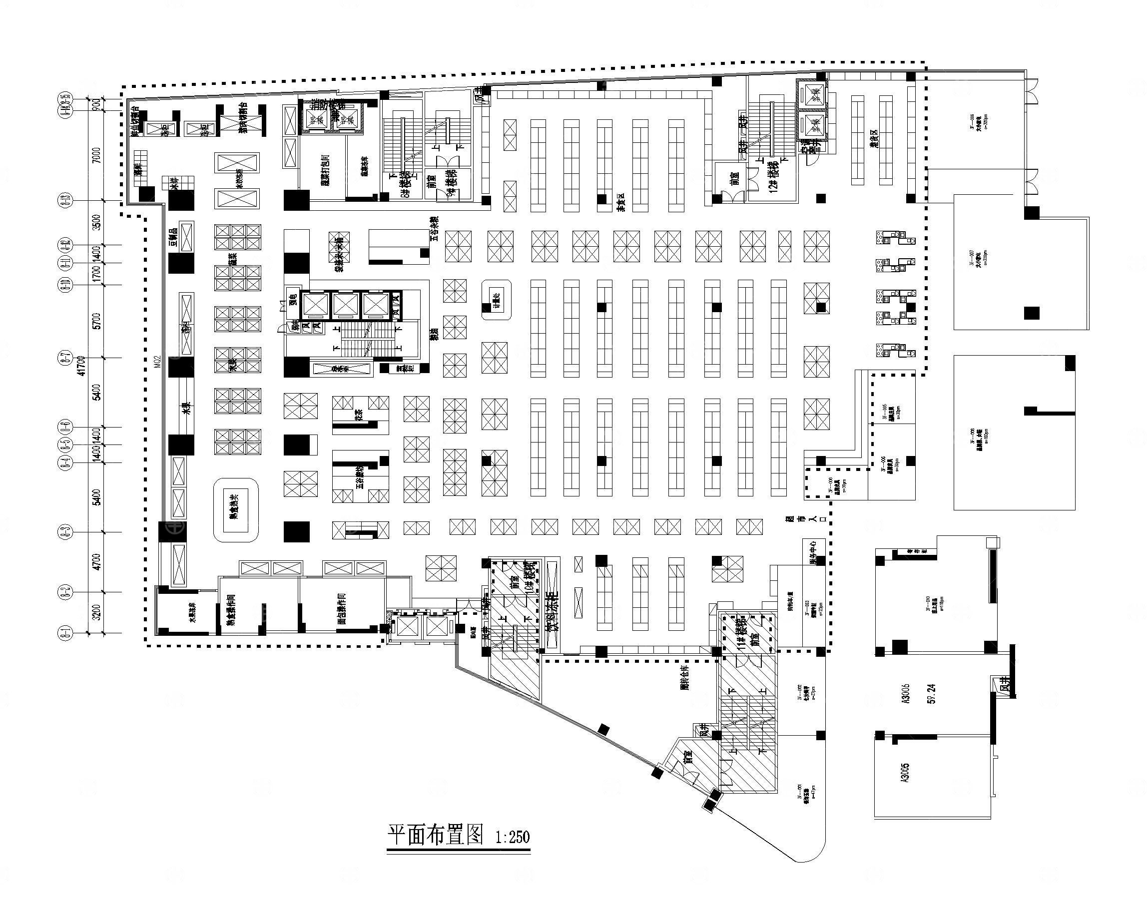 55套超市CAD平面布置图