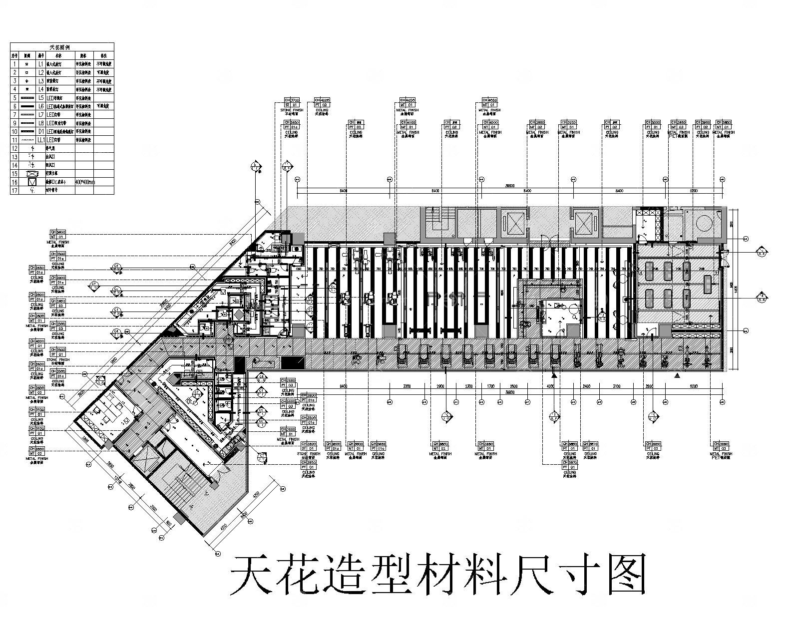 健身房CAD施工图+效果图+物料清单