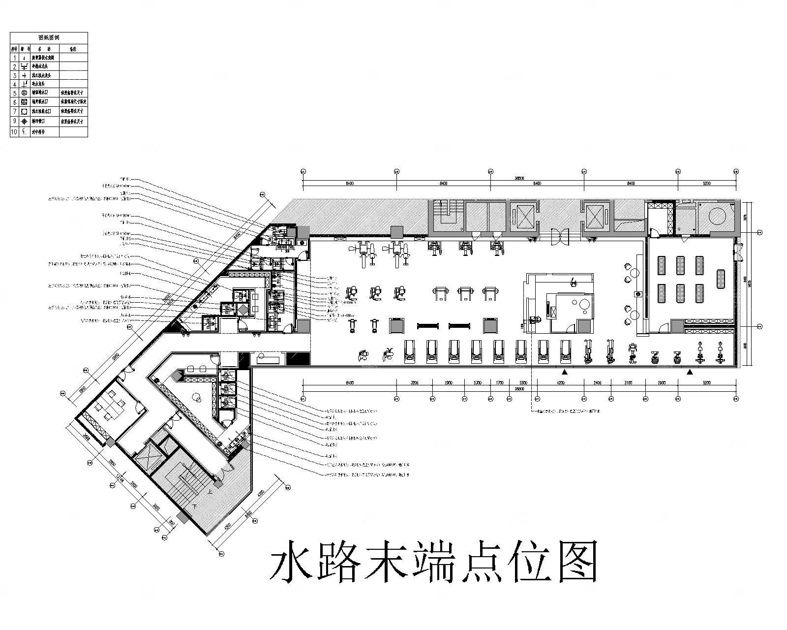 健身房CAD施工图+效果图+物料清单