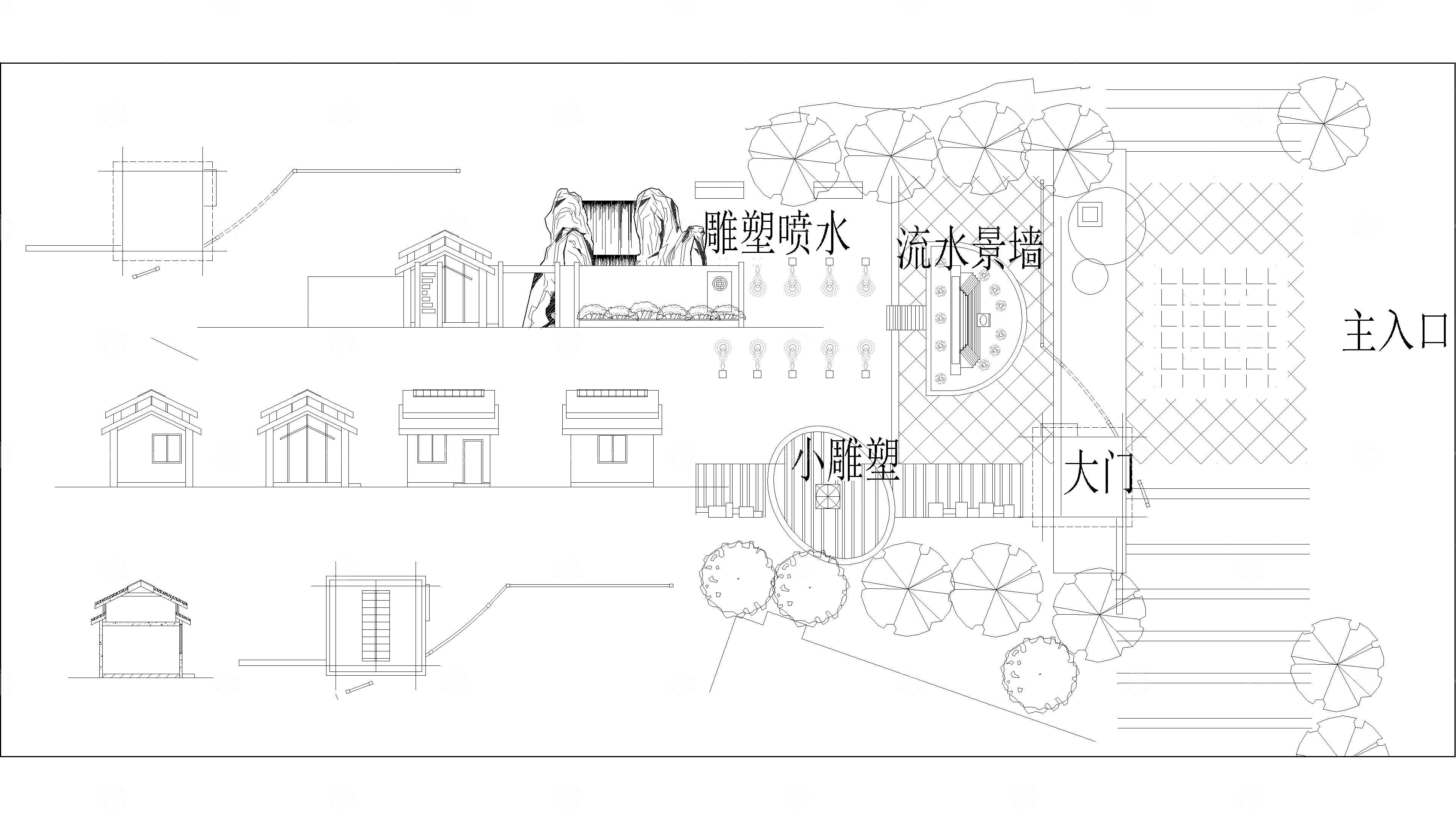 景观门详图