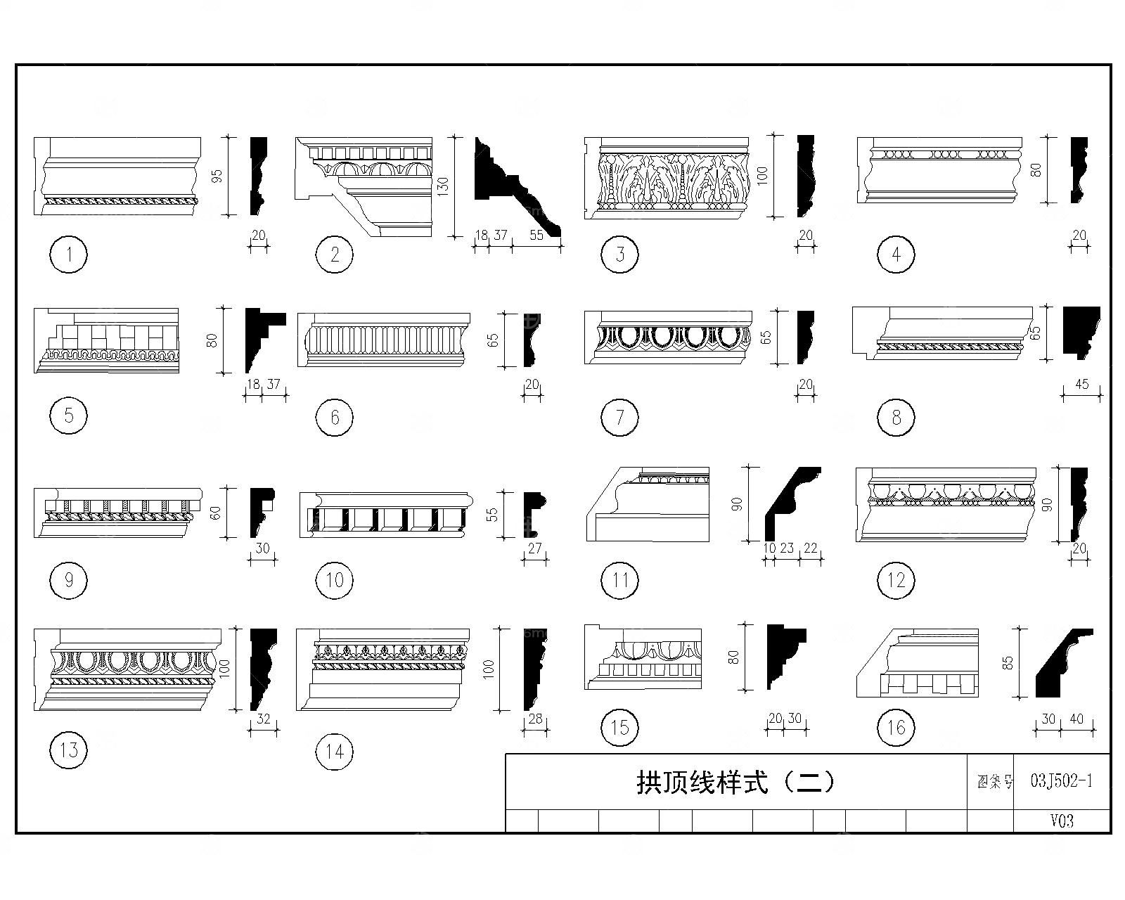 欧式装饰线条CAD