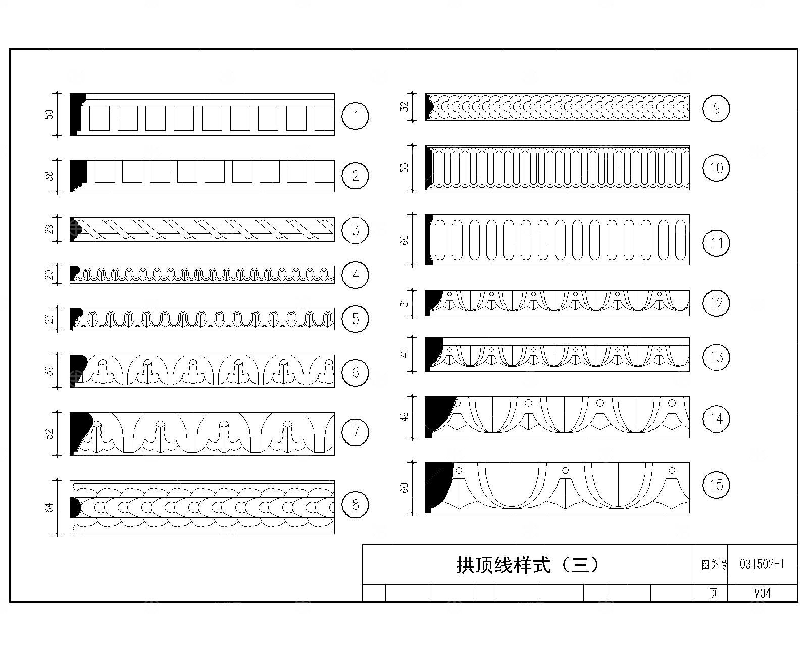 欧式装饰线条CAD
