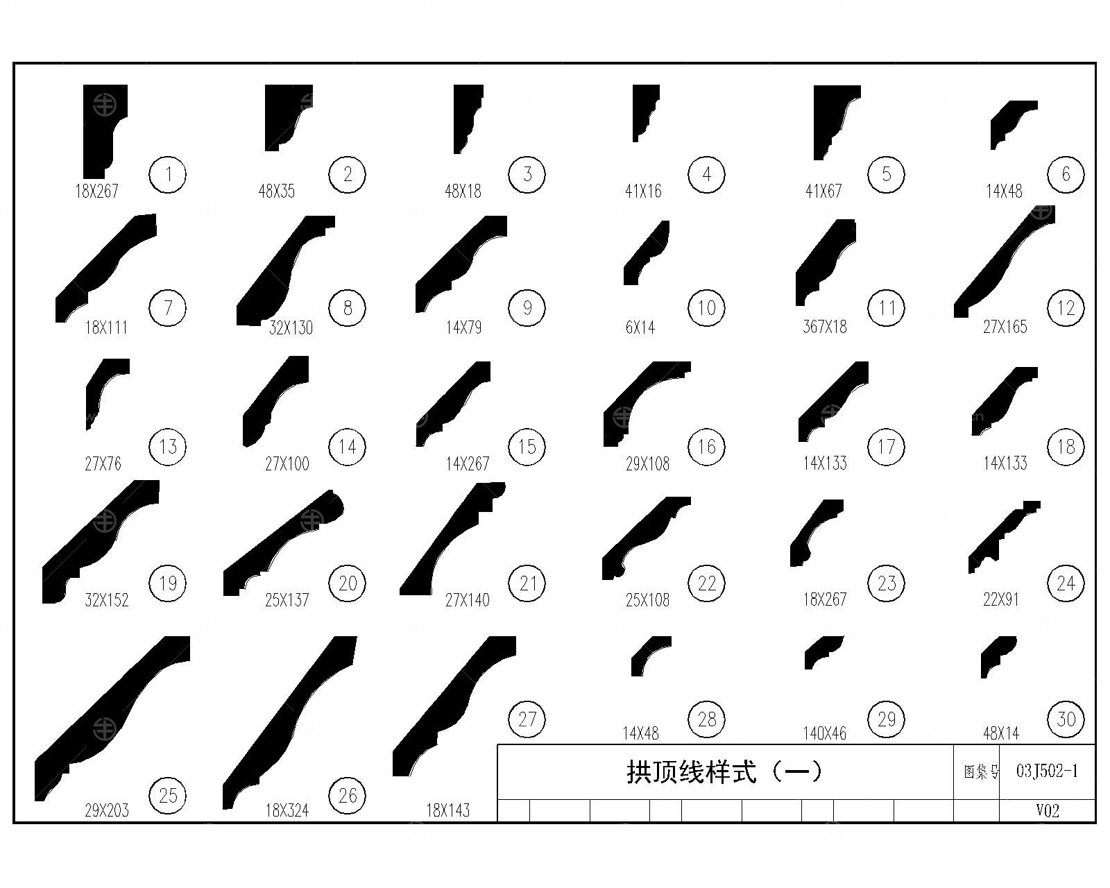 欧式装饰线条CAD