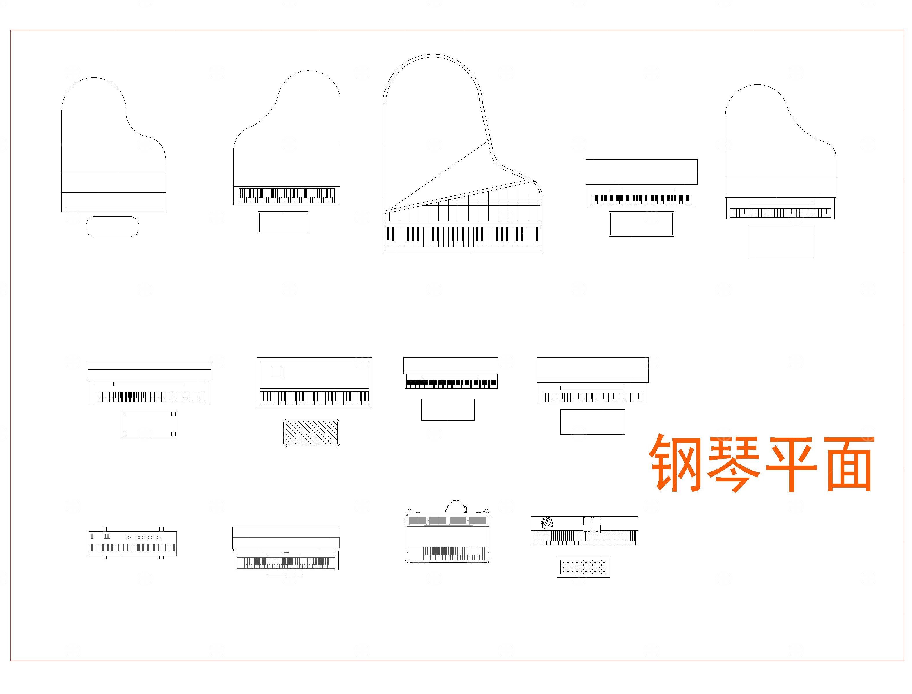 乐器CAD图库