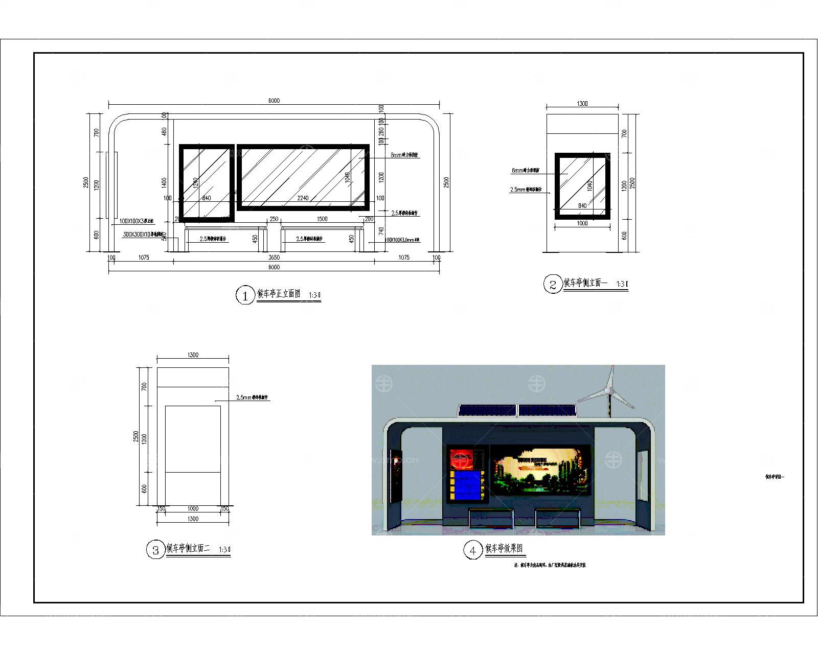 公交车站CAD