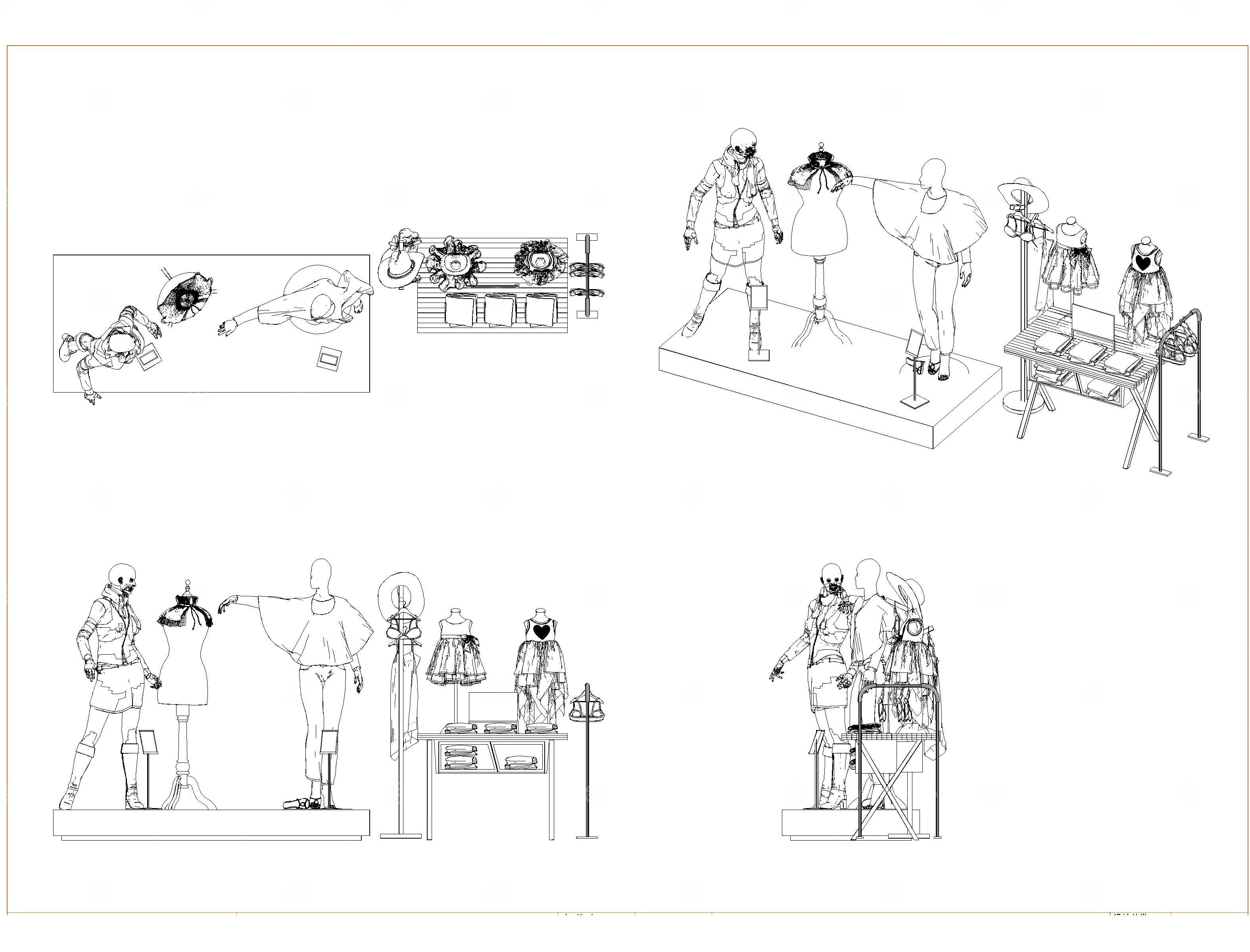 服装鞋帽模特CAD