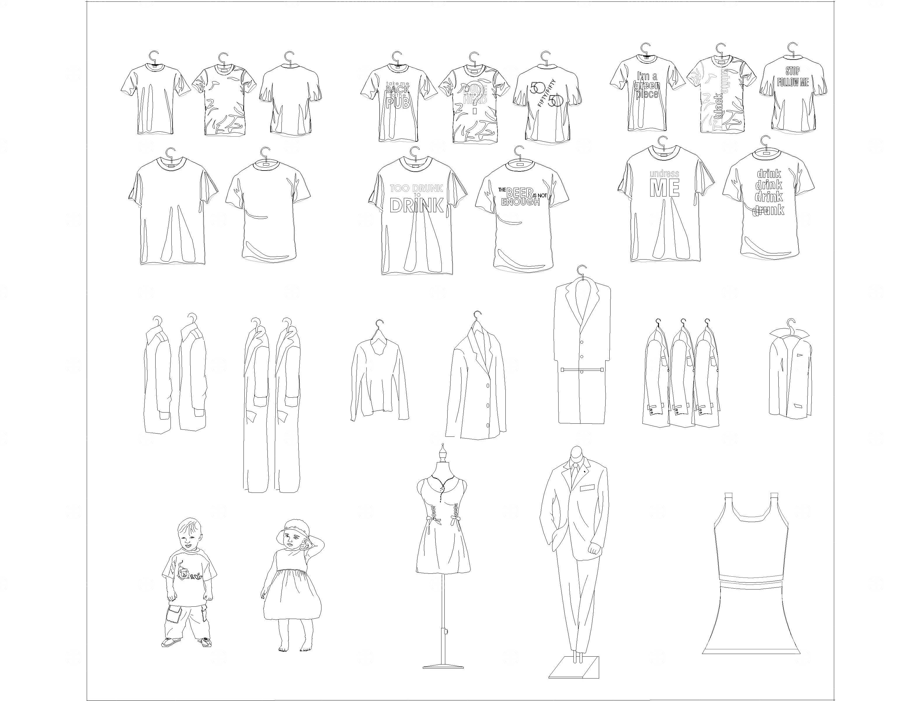 服装鞋帽模特CAD