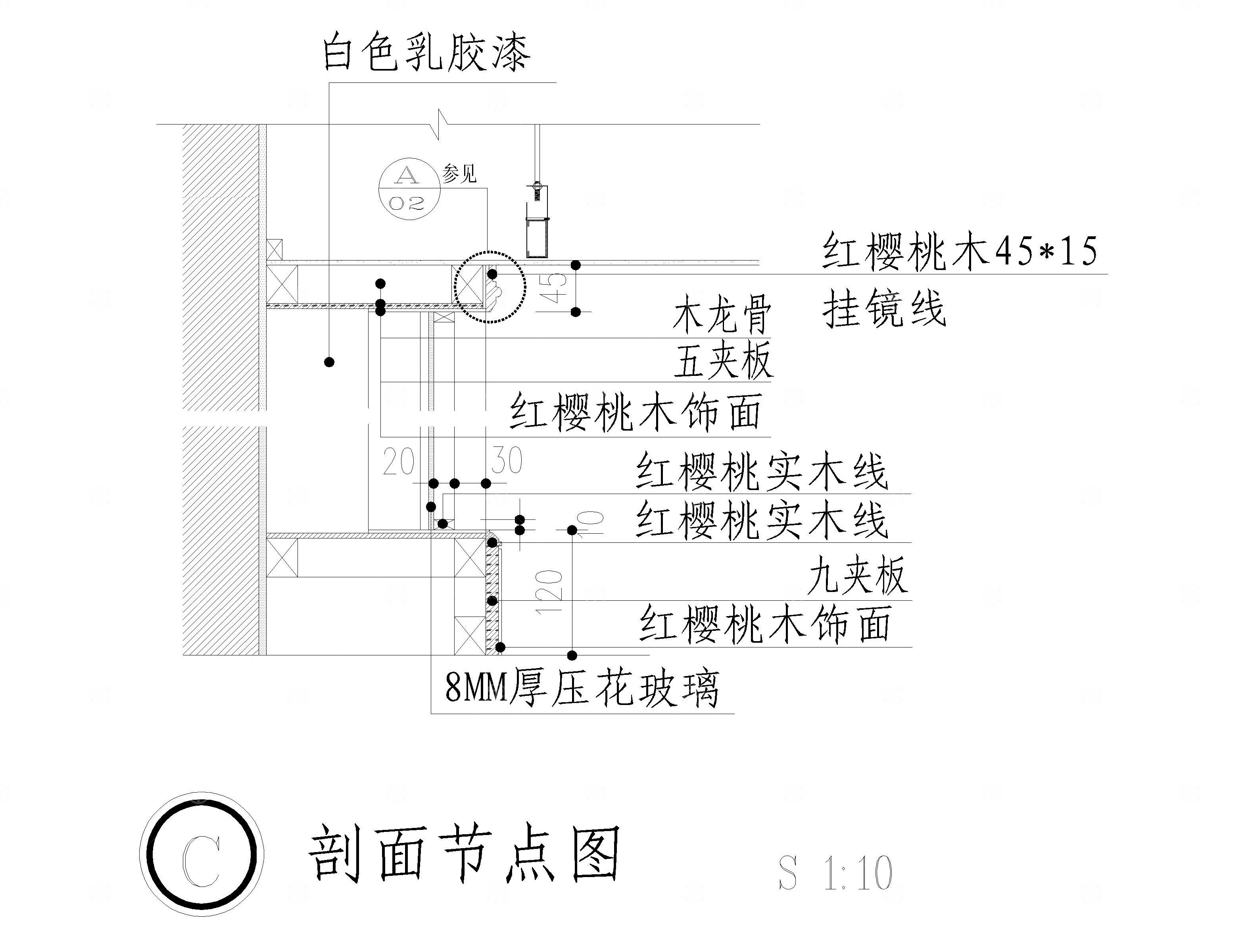 常用木饰面节点图26个