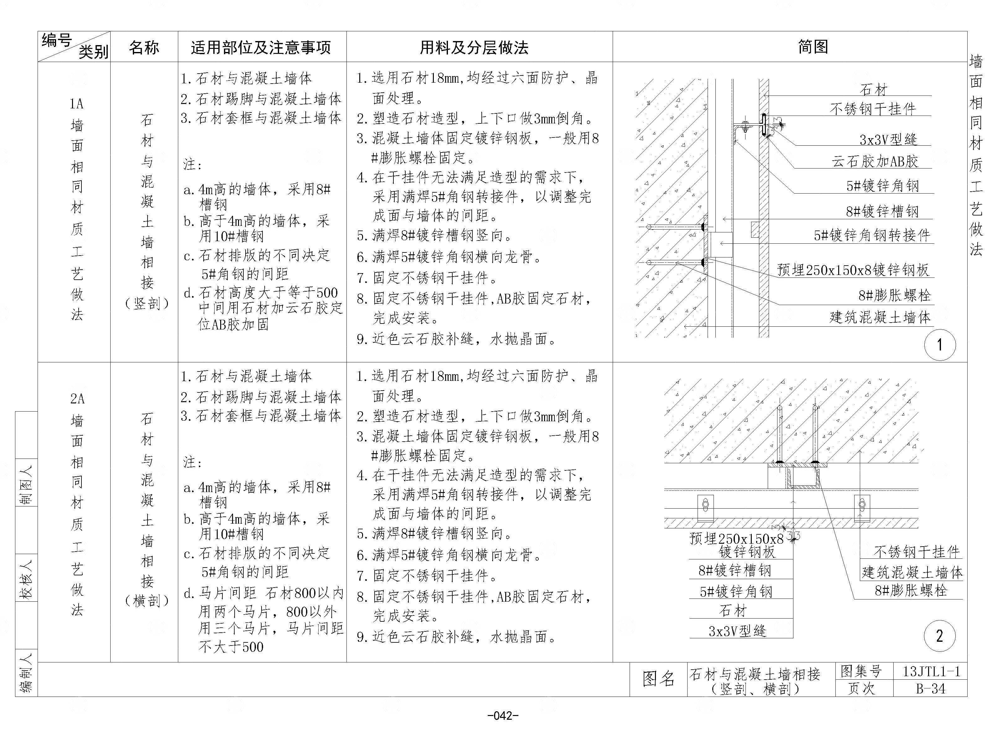 墙面CAD通用节点大样