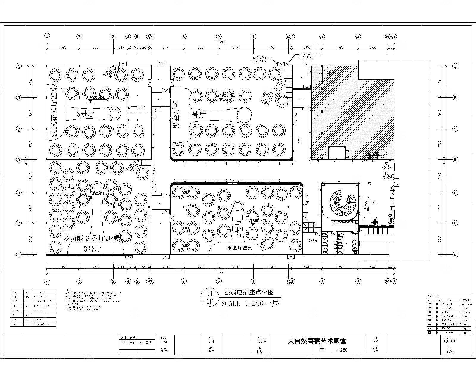 酒店宴会厅CAD施工图