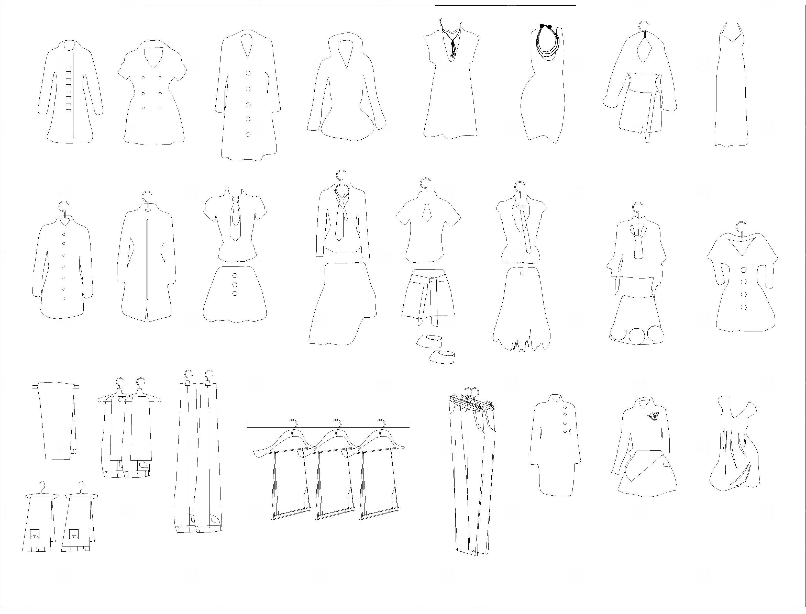 服装鞋帽模特CAD