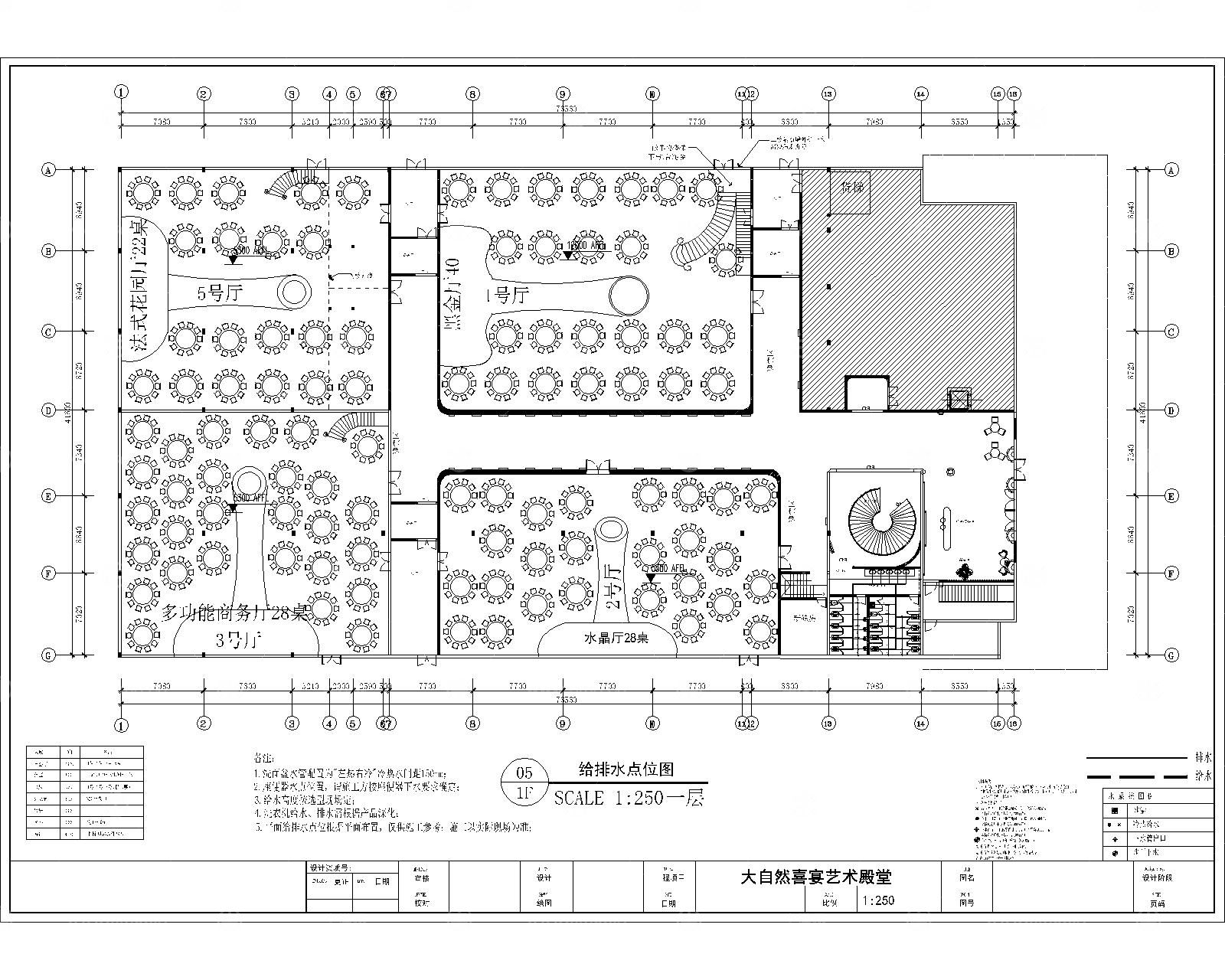 酒店宴会厅CAD施工图