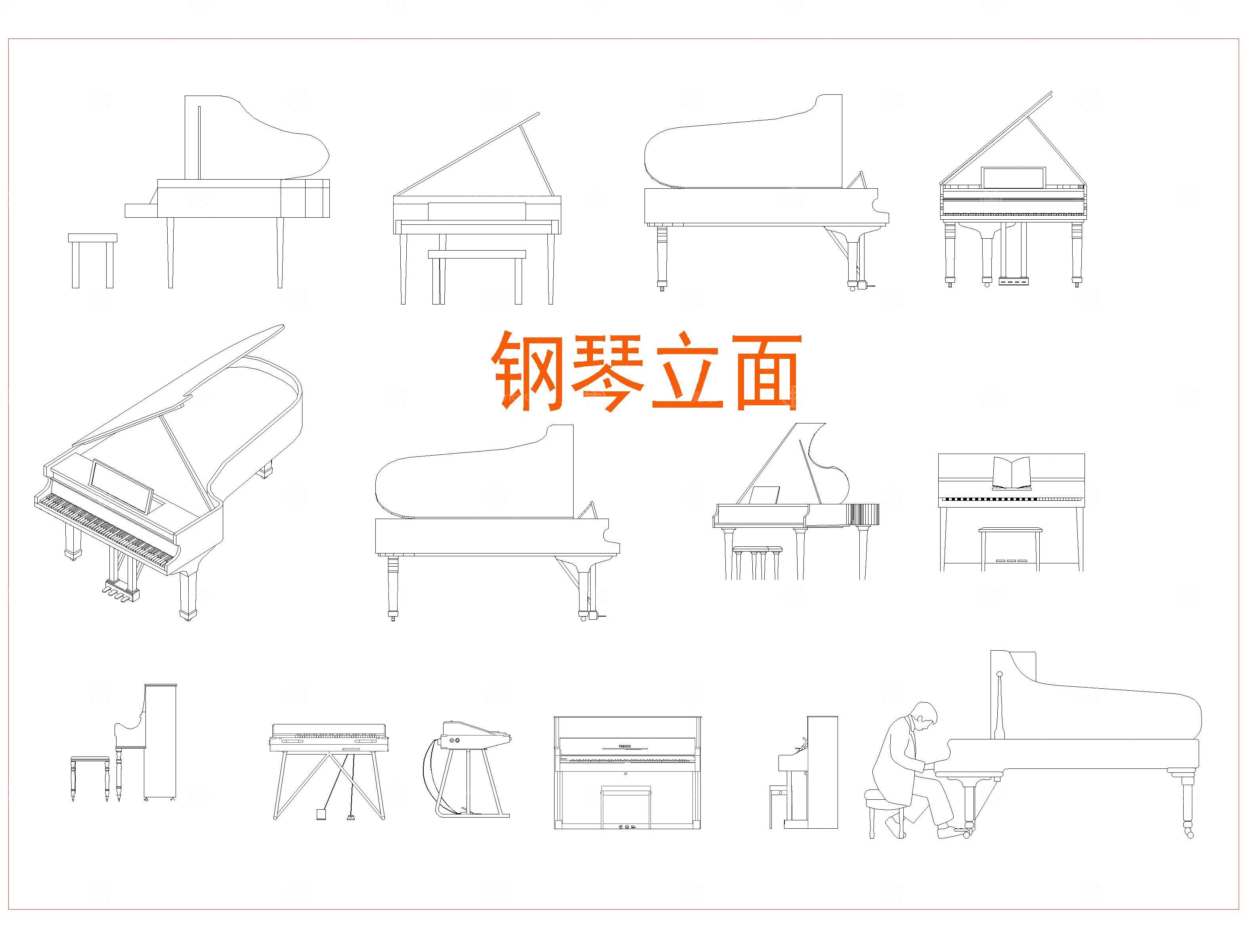 乐器CAD图库