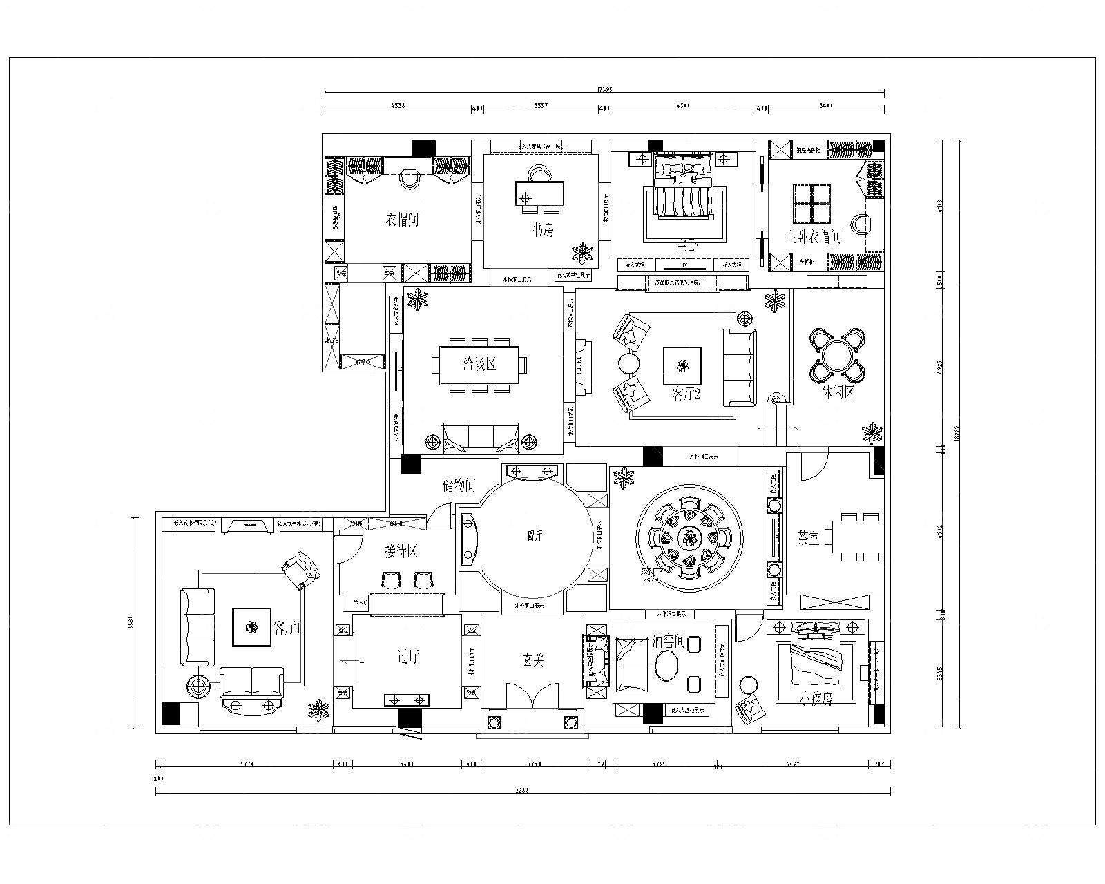 家具展厅CAD平面图