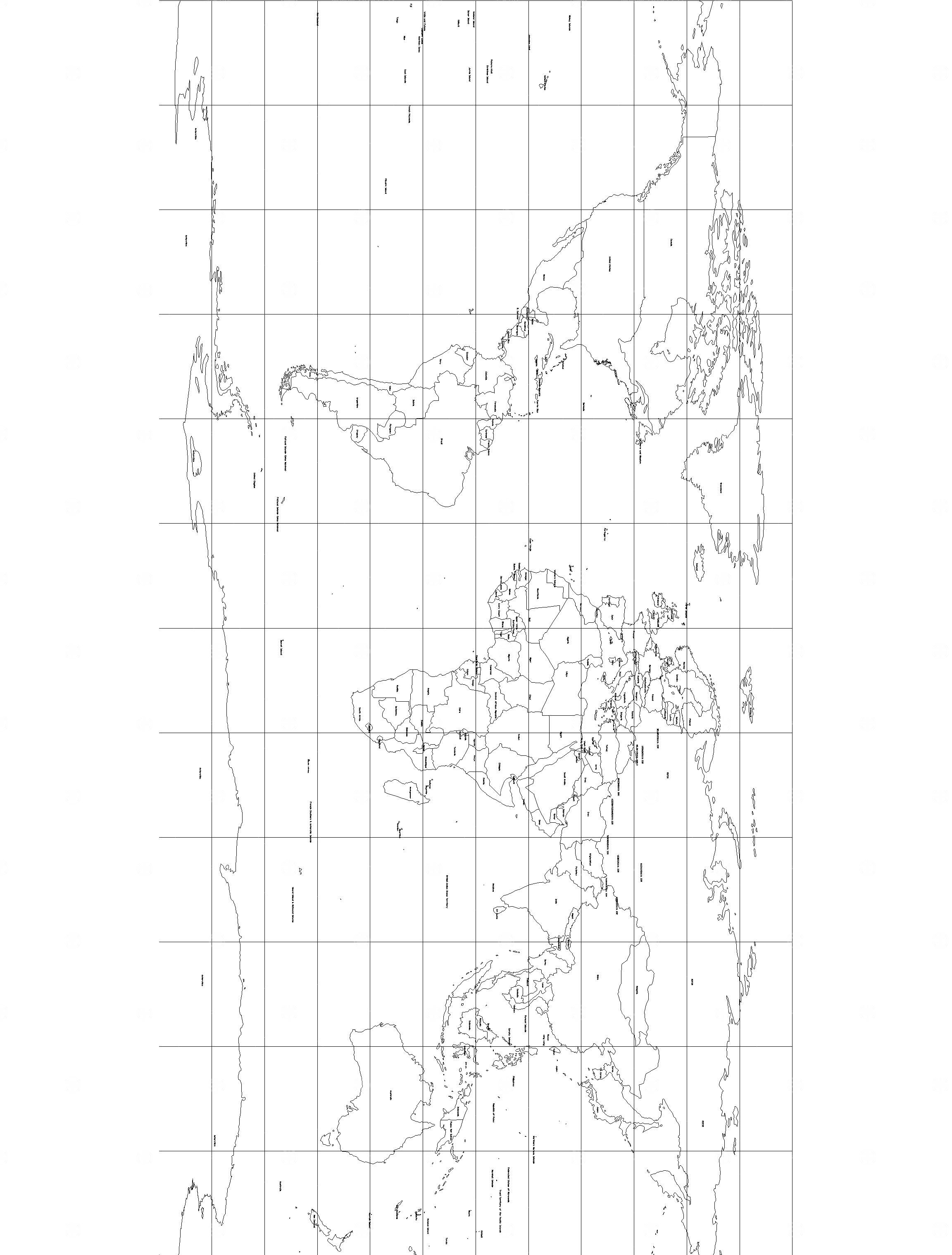 世界地图2D地图图纸下载