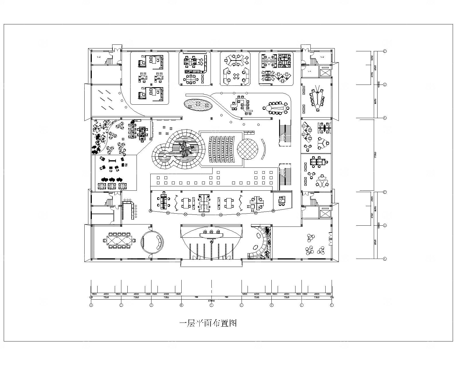 家具展厅CAD平面图