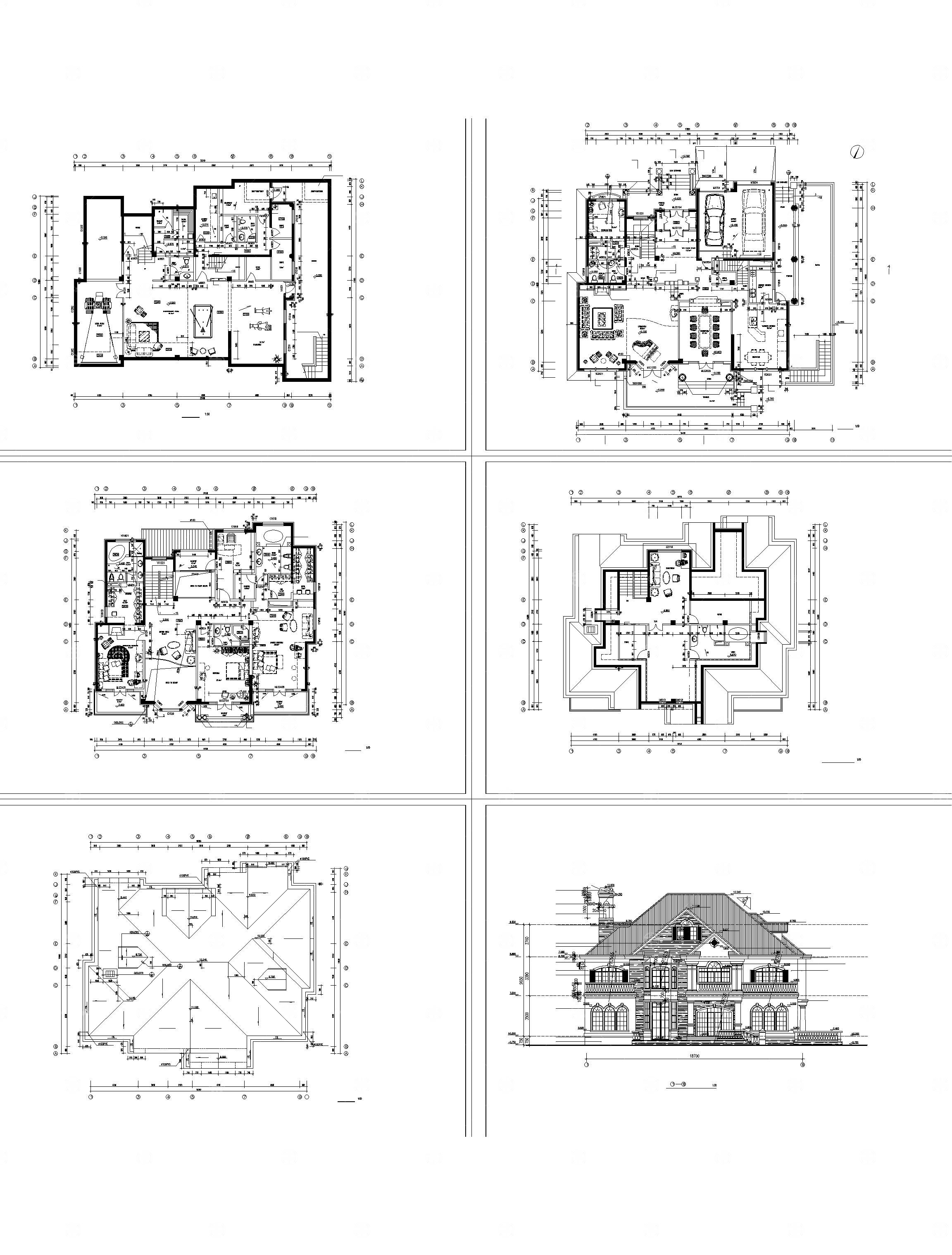 别墅建筑工程图纸下载
