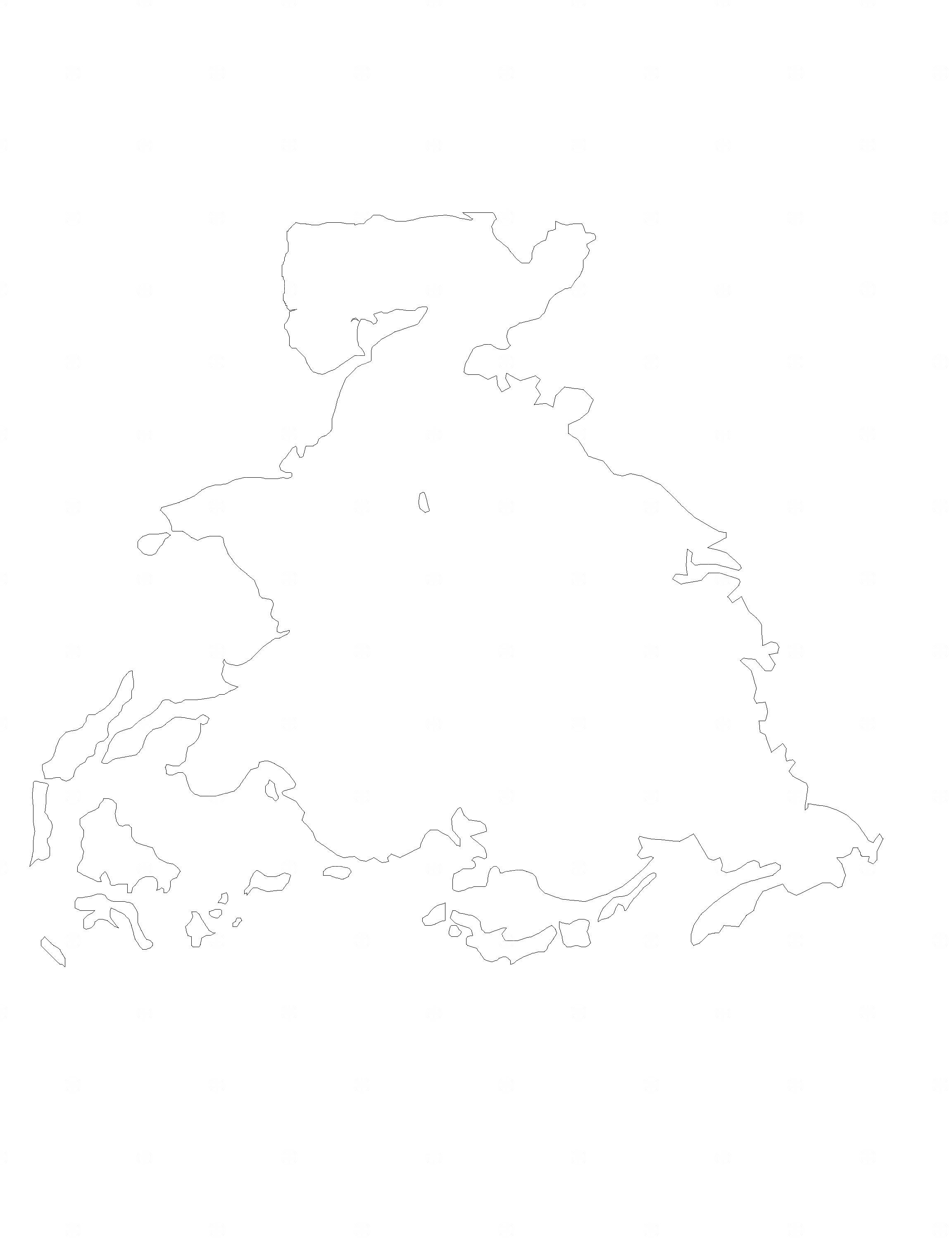 亚洲大陆地图Dwg