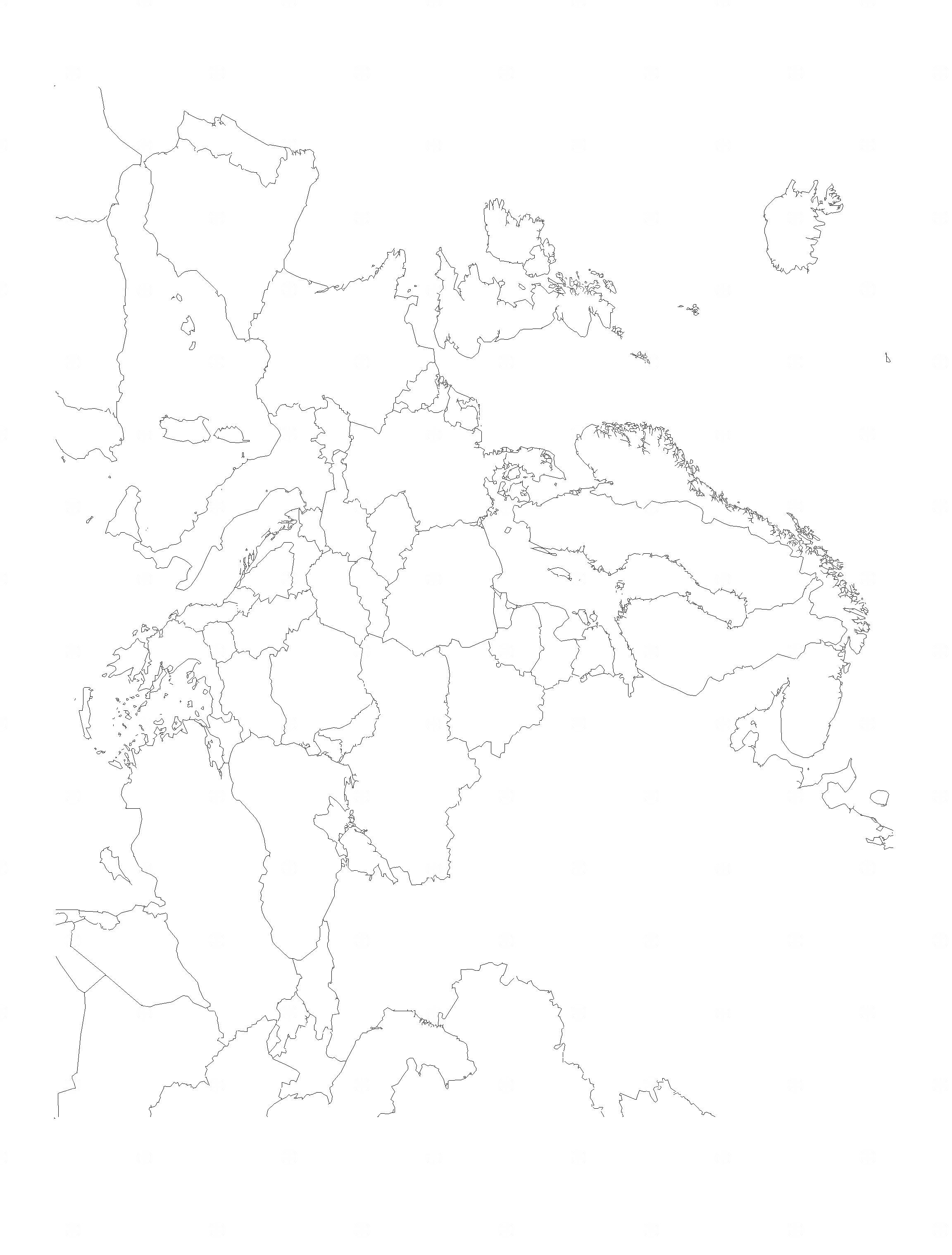 欧洲地图Dwg下载
