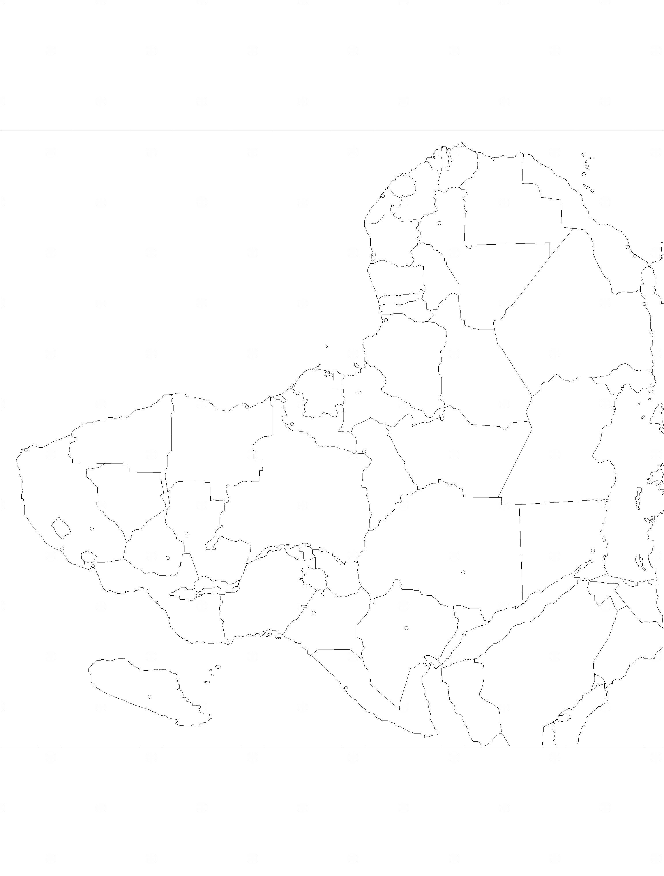 非洲地图Dwg下载