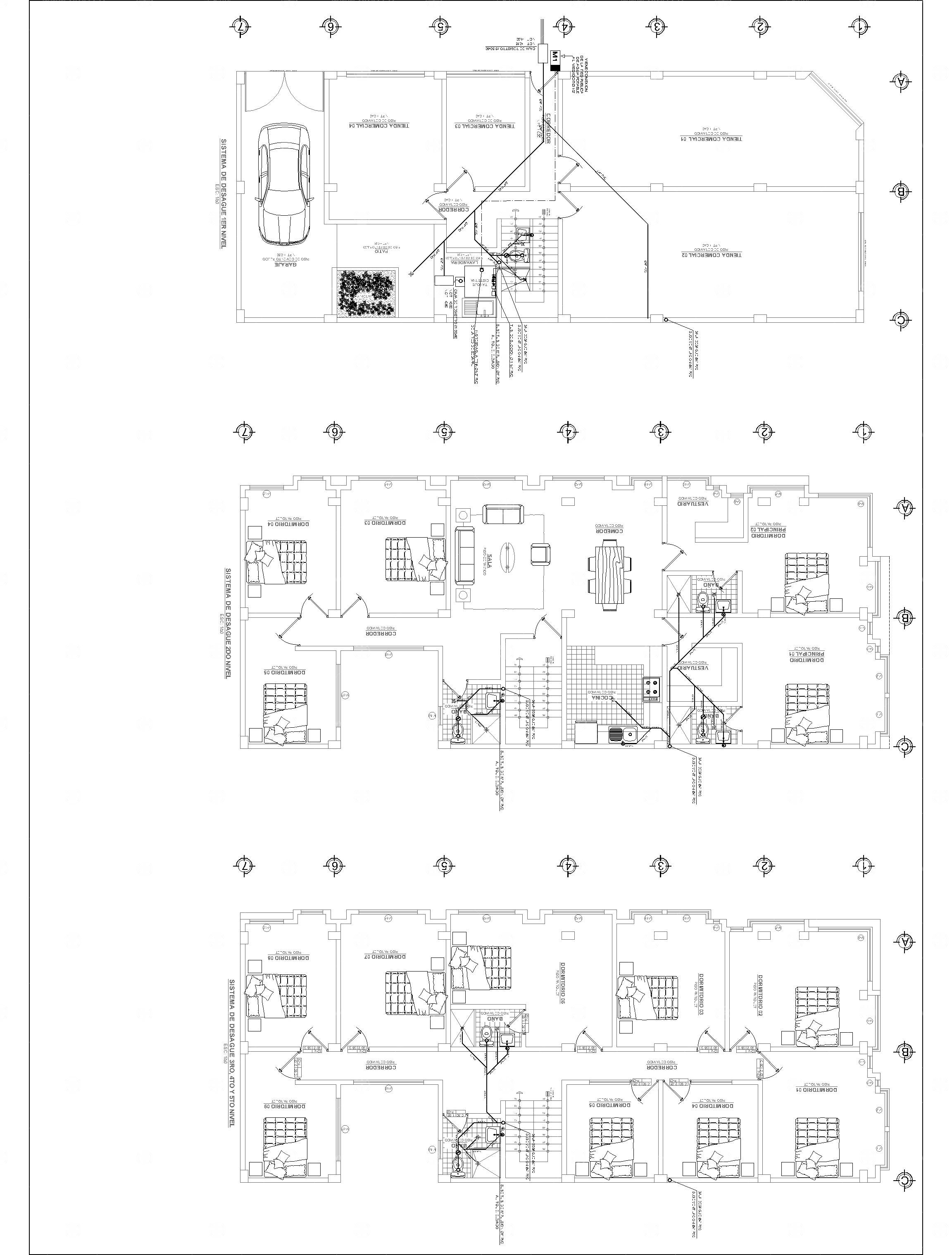4层建筑全电气建筑卫生工程