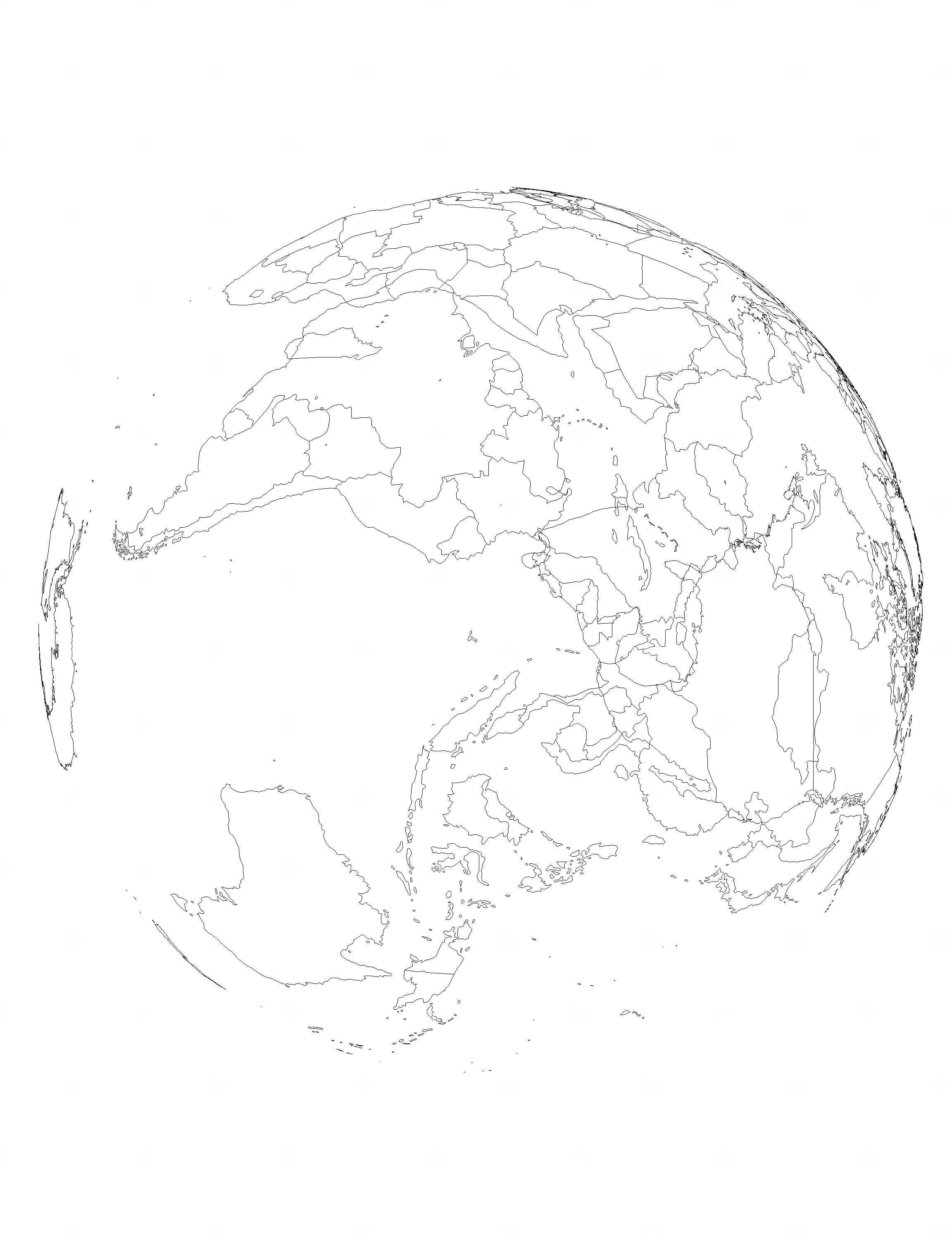 世界地图3D地图Dwg下载