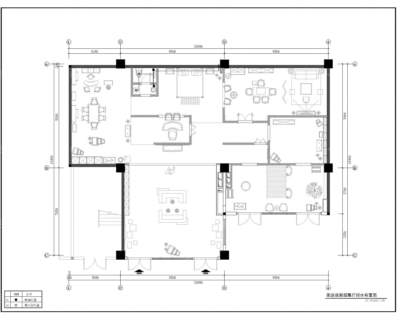 家具展厅CAD施工图