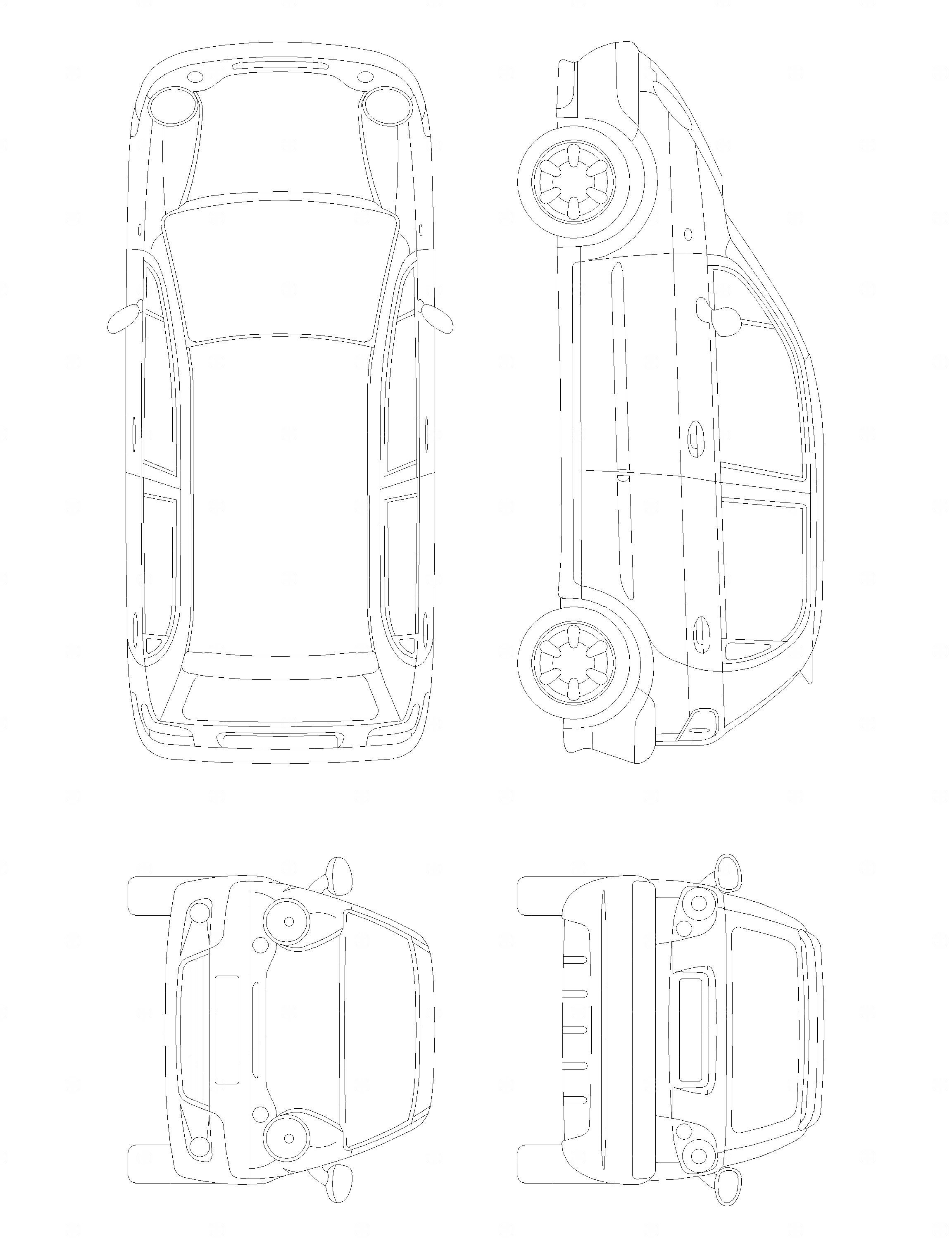 大宇汽车MatizAutocad图纸