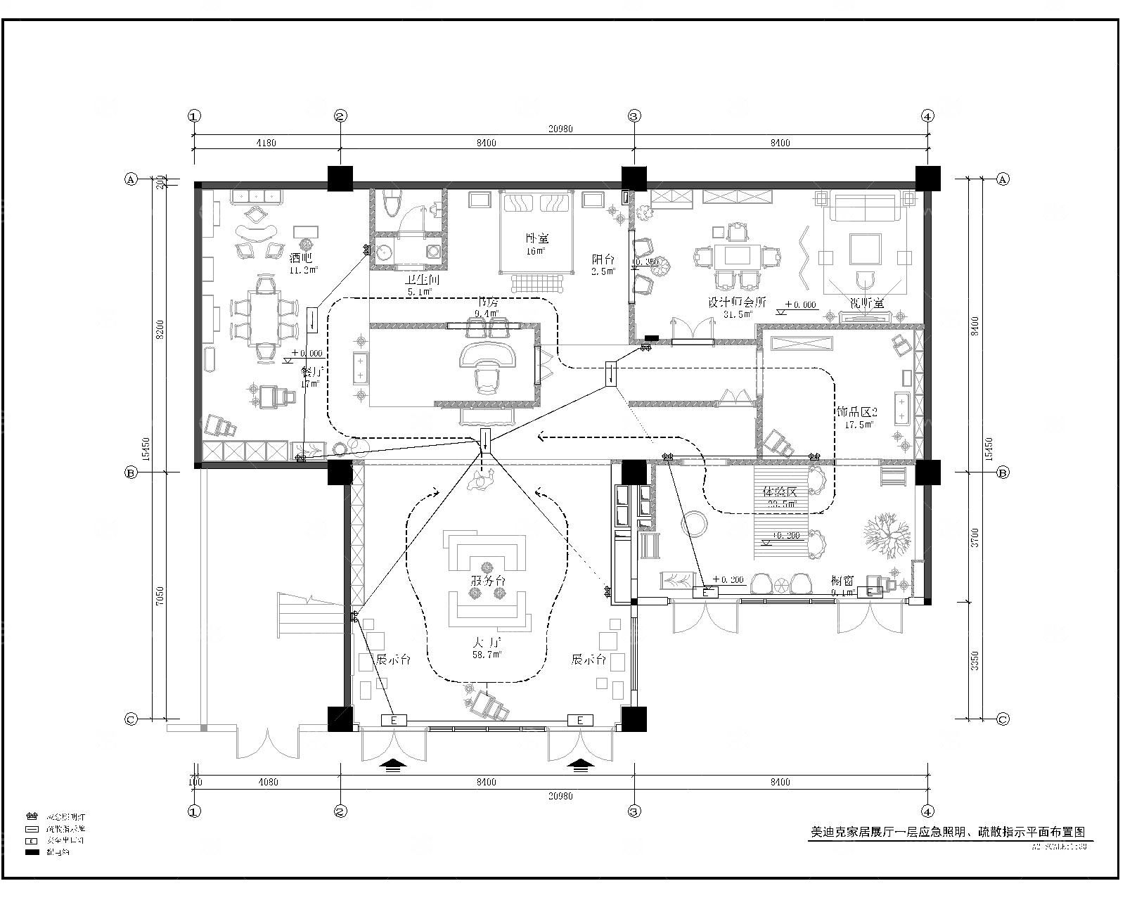 家具展厅CAD施工图
