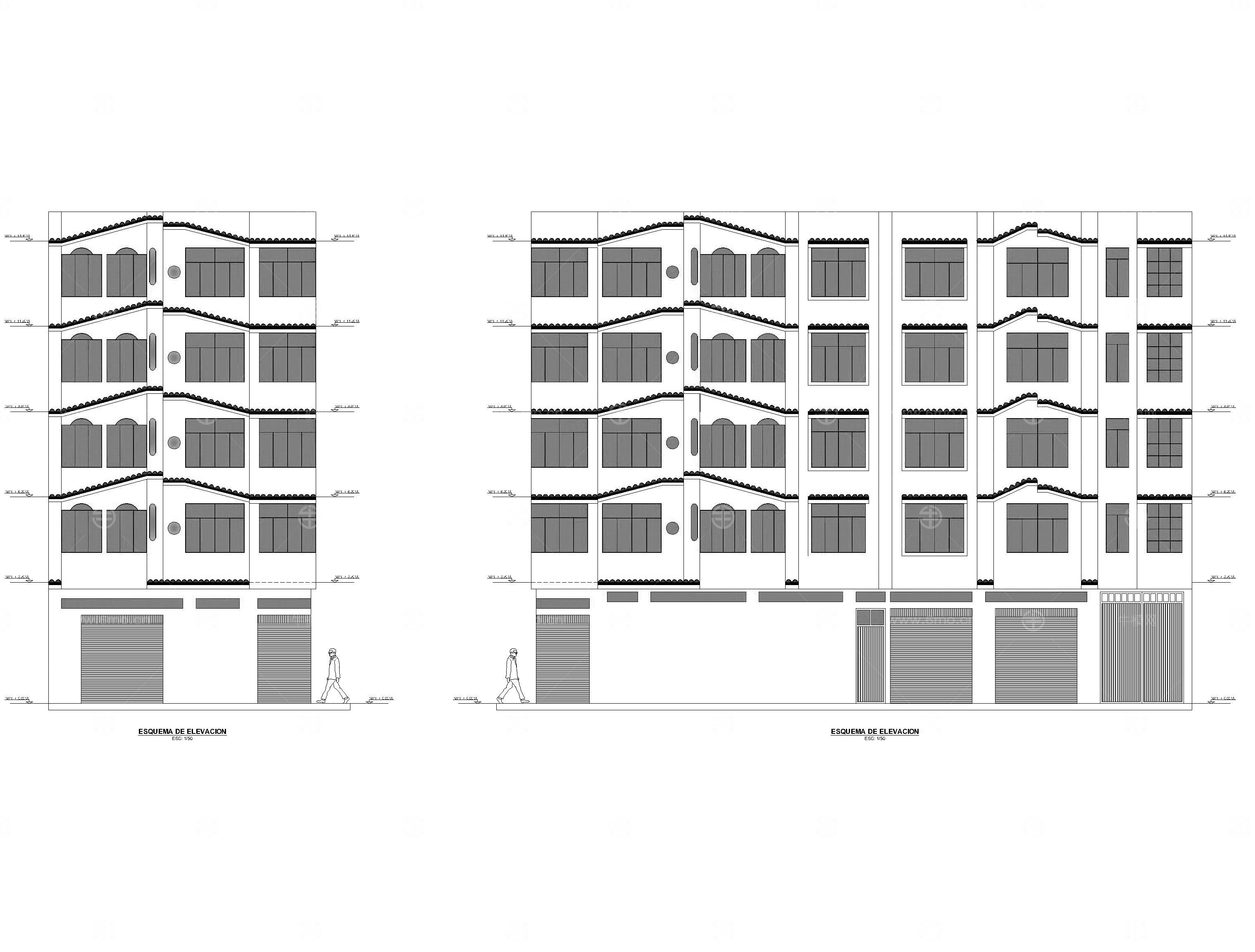 4层建筑全电气建筑卫生工程