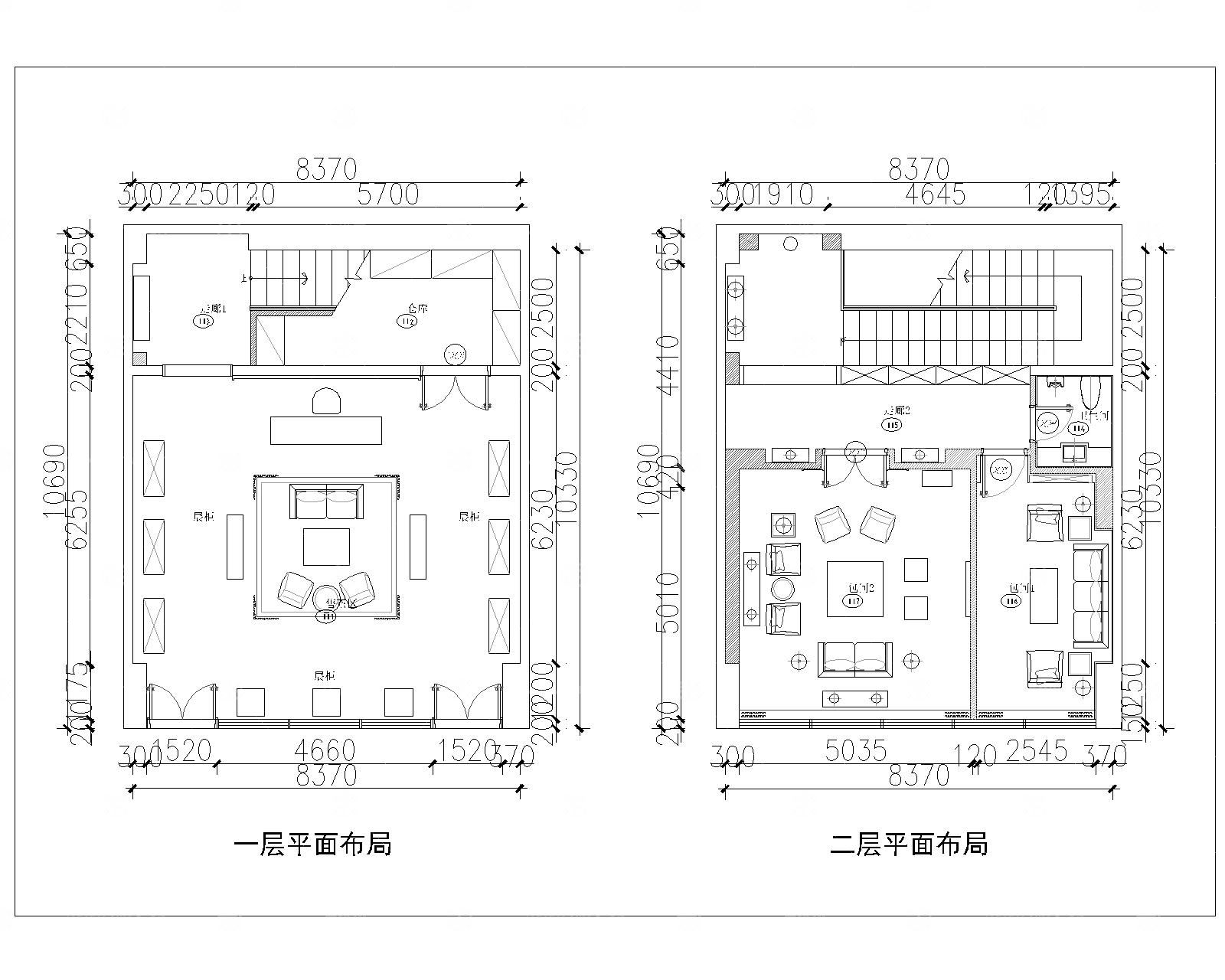 茶叶专卖店CAD平面图