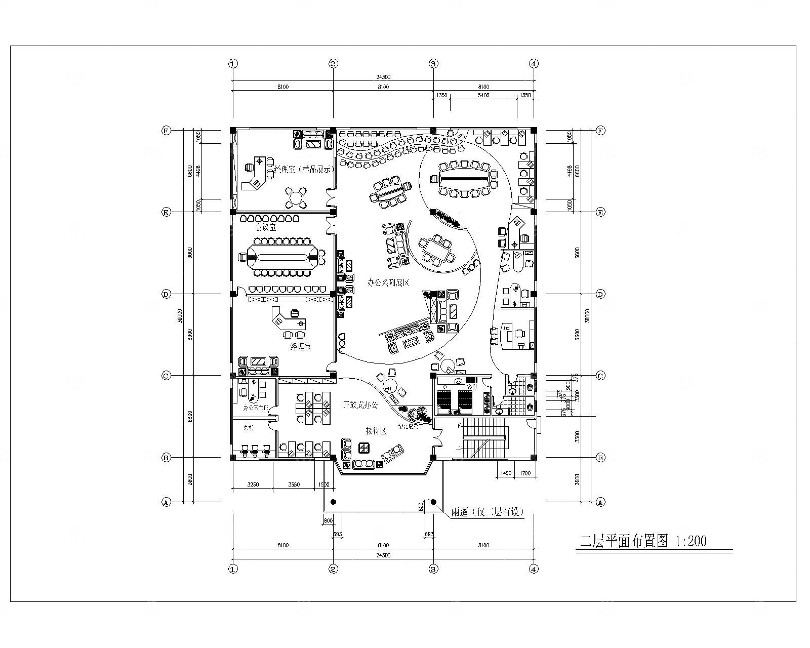 家具展厅CAD平面图