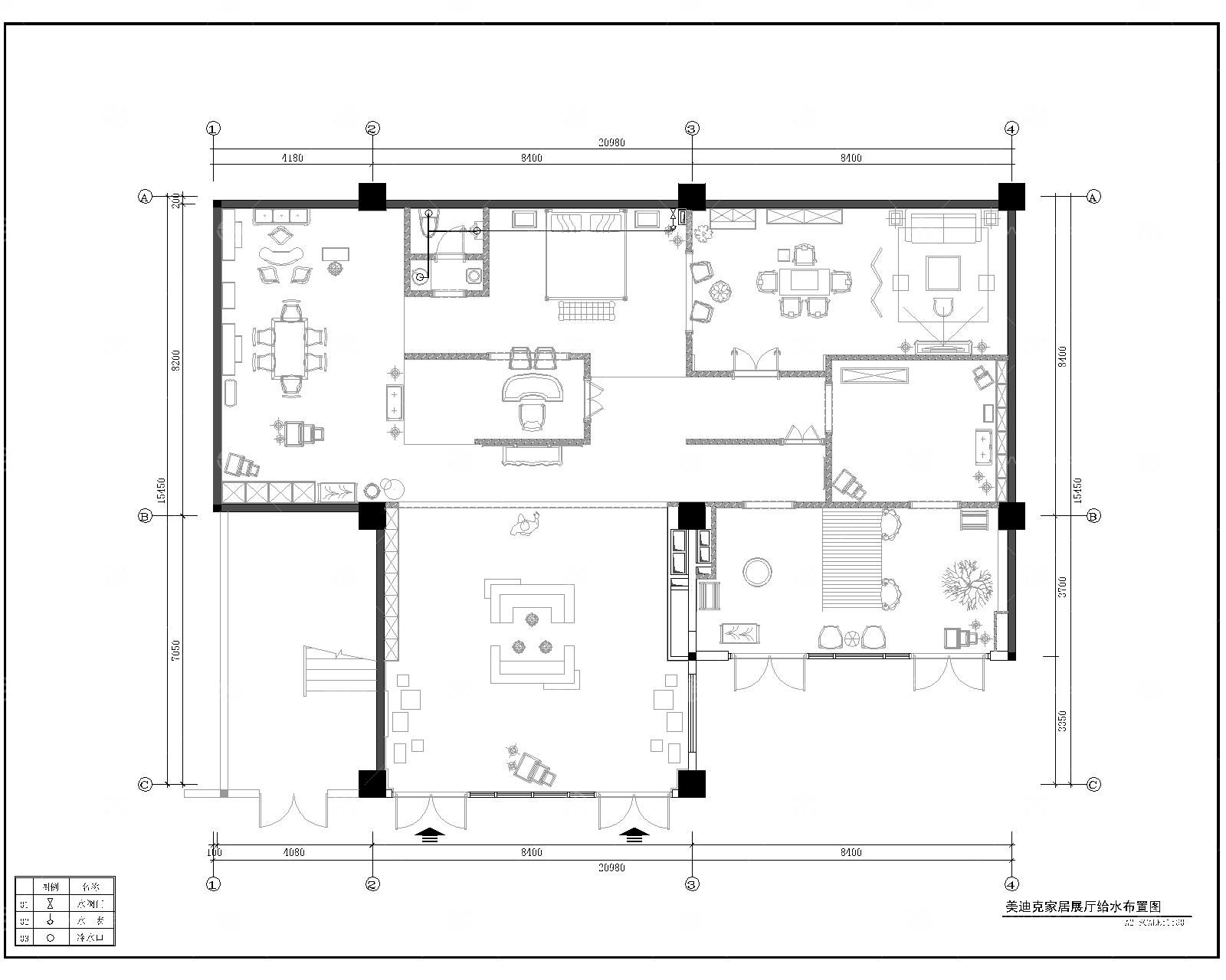 家具展厅CAD施工图