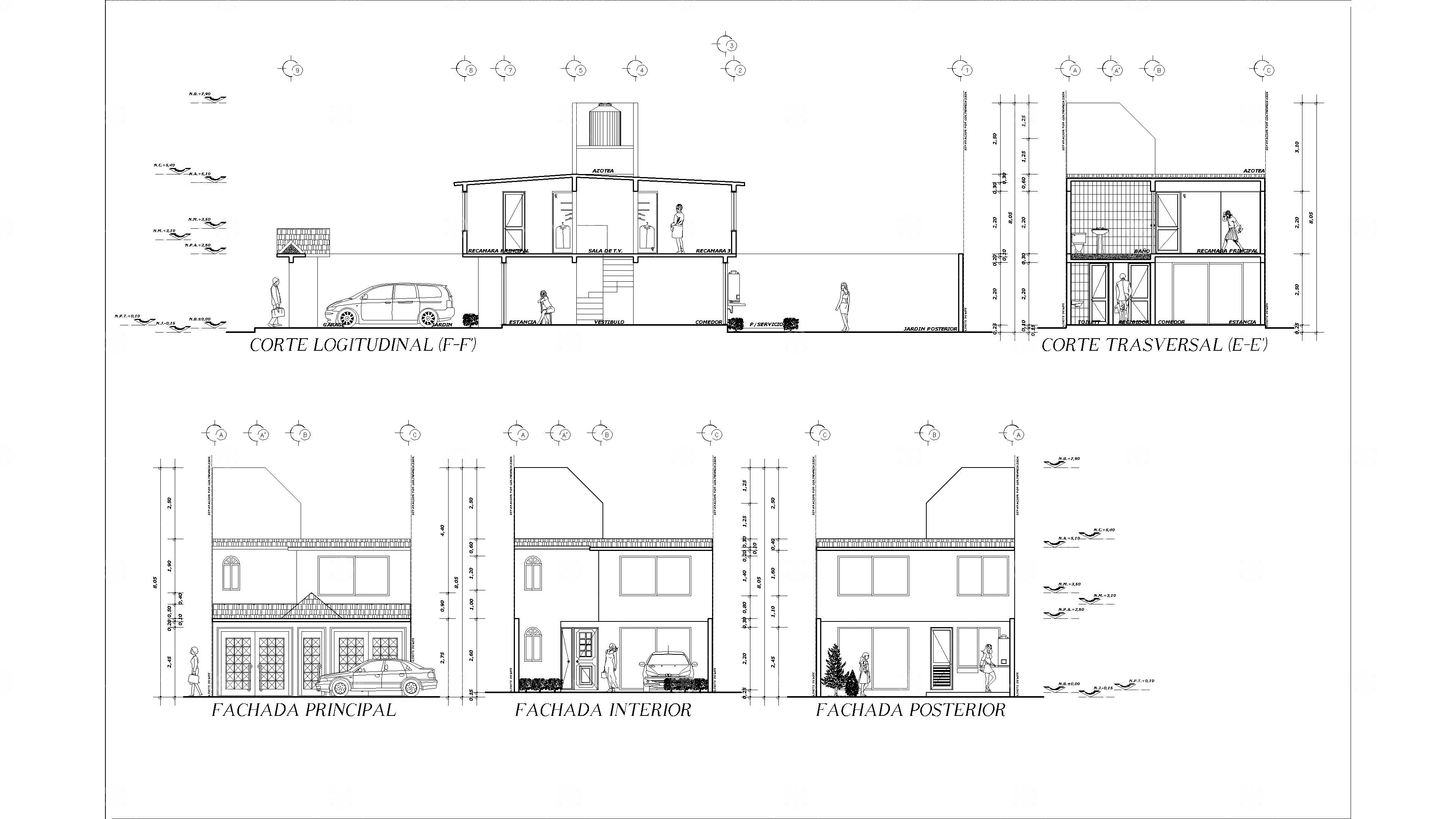 三居室独立式住宅建筑